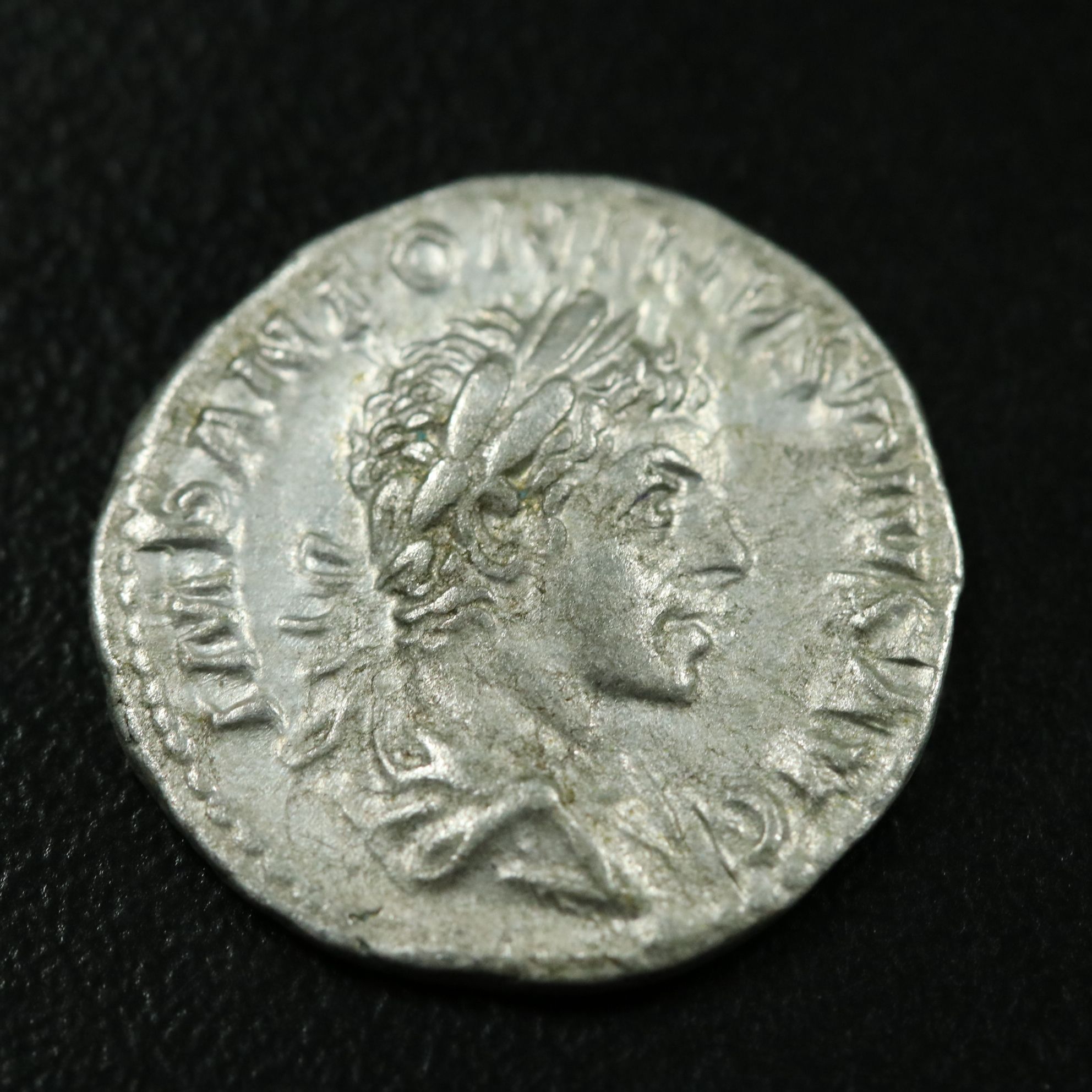 Ancient Roman Imperial AR Denarius Coin of Elagabalus, ca. 220 A.D.
