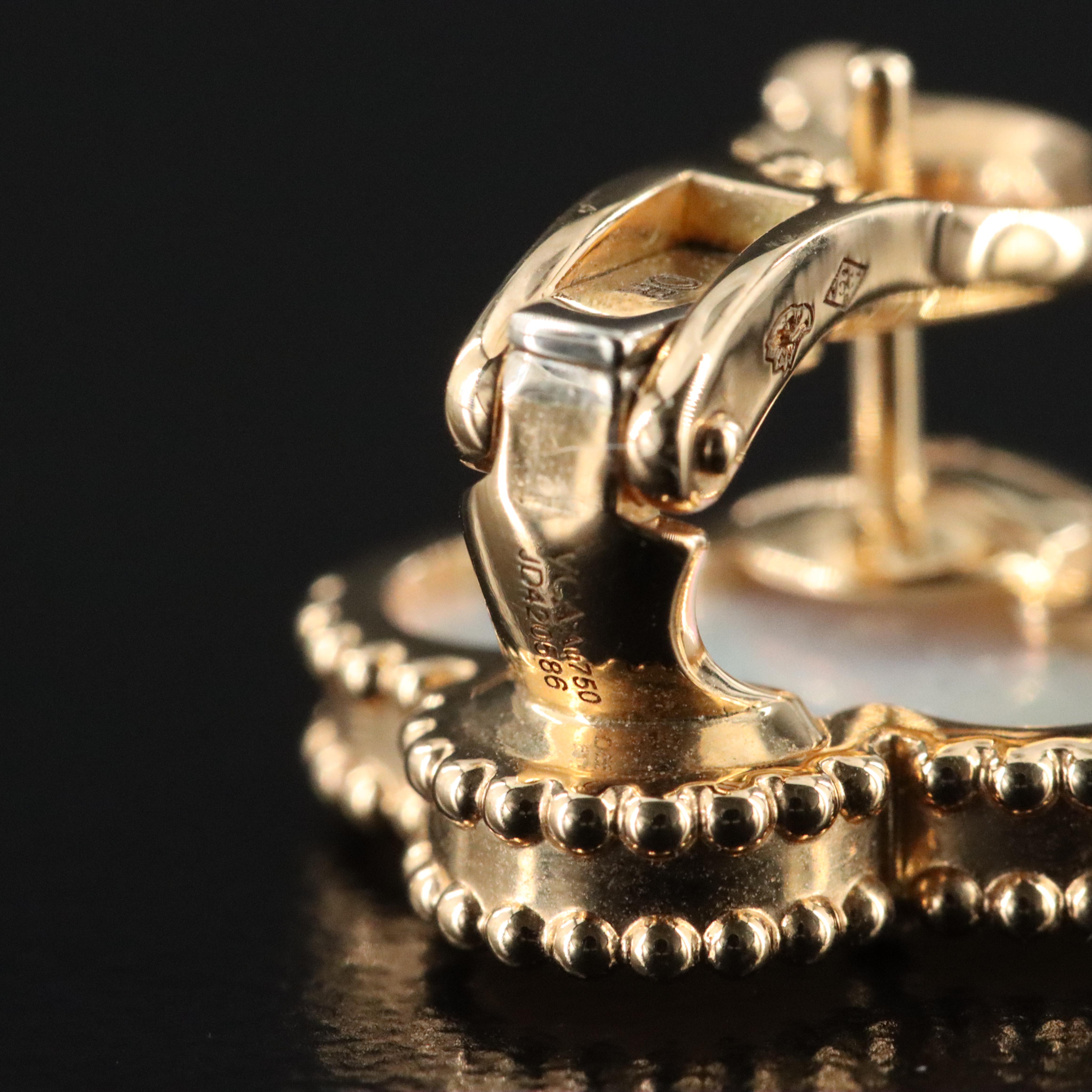 Van Cleef & Arpels Vintage Alhambra 18K Mother of Pearl Earrings