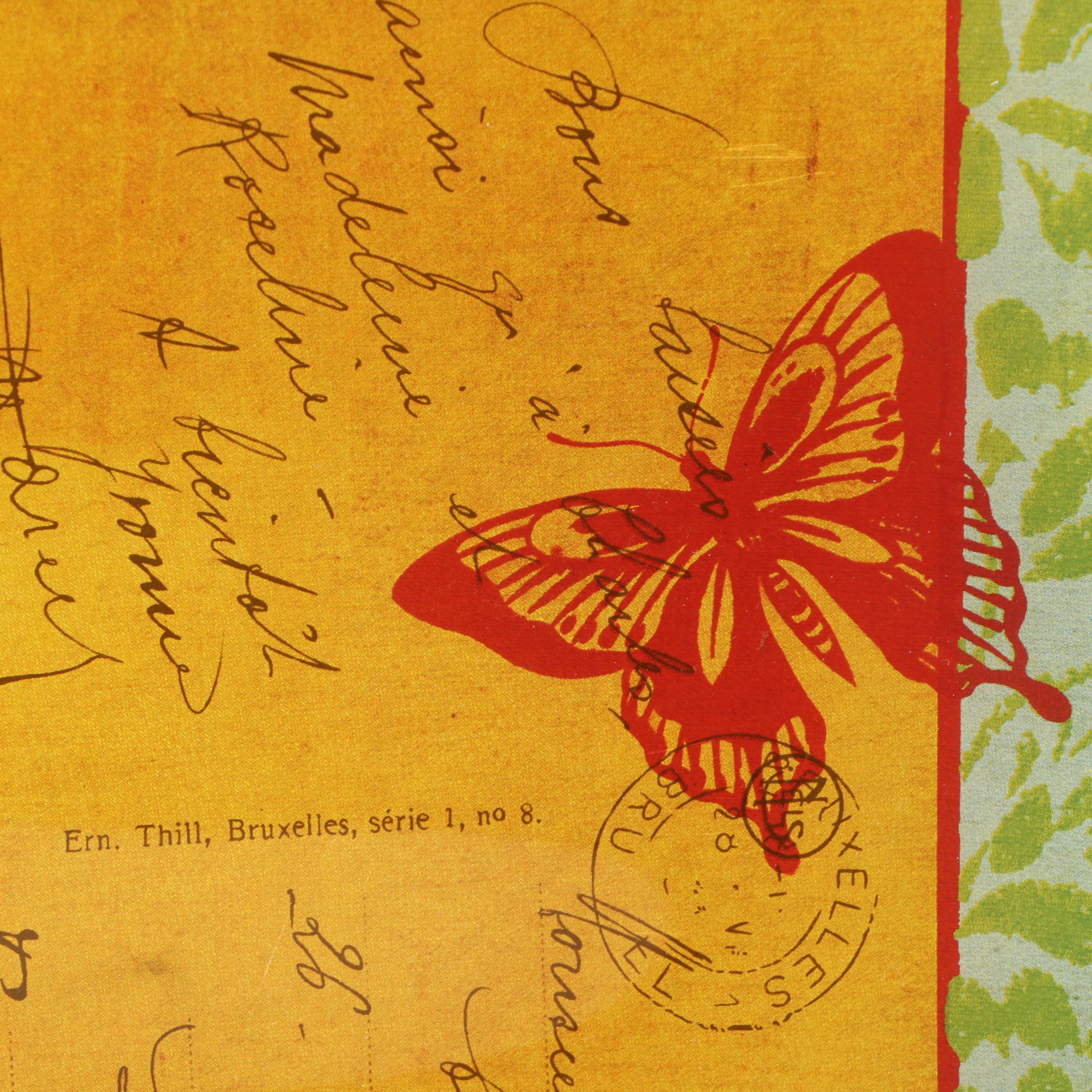 Bird and French Postal Glass Tray