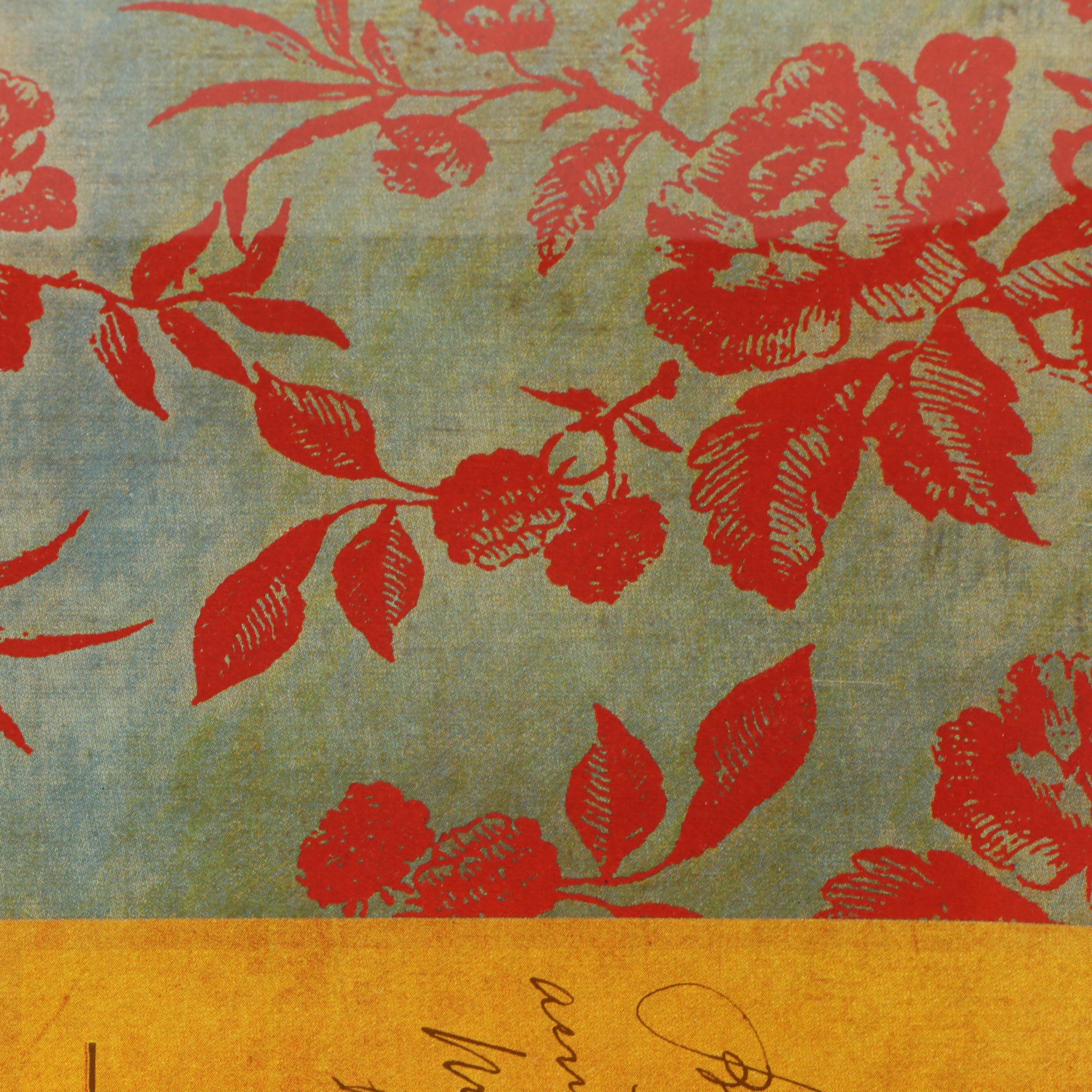 Bird and French Postal Glass Tray