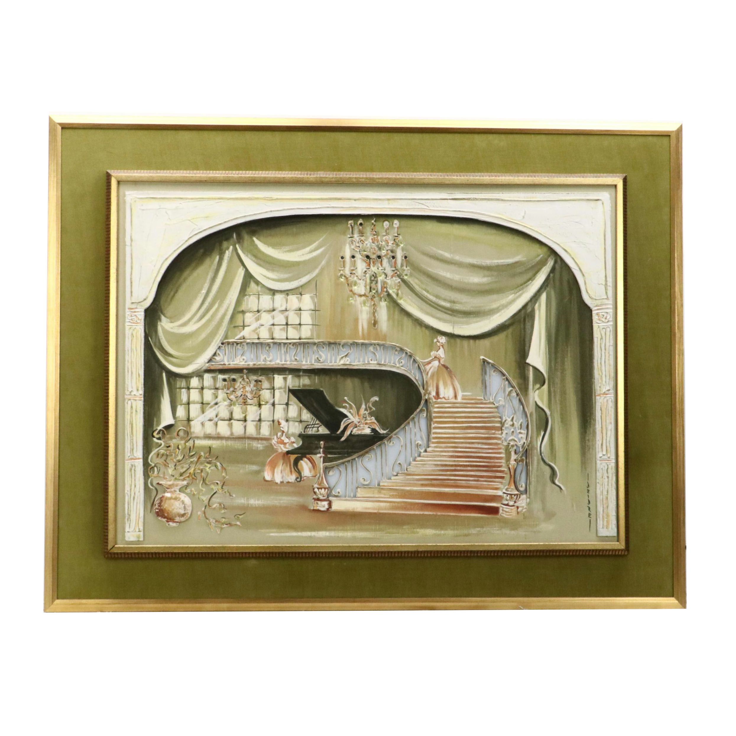 Goodman-Dean-Scott Inc. Light-Up Mixed Media Painting, Circa 1970