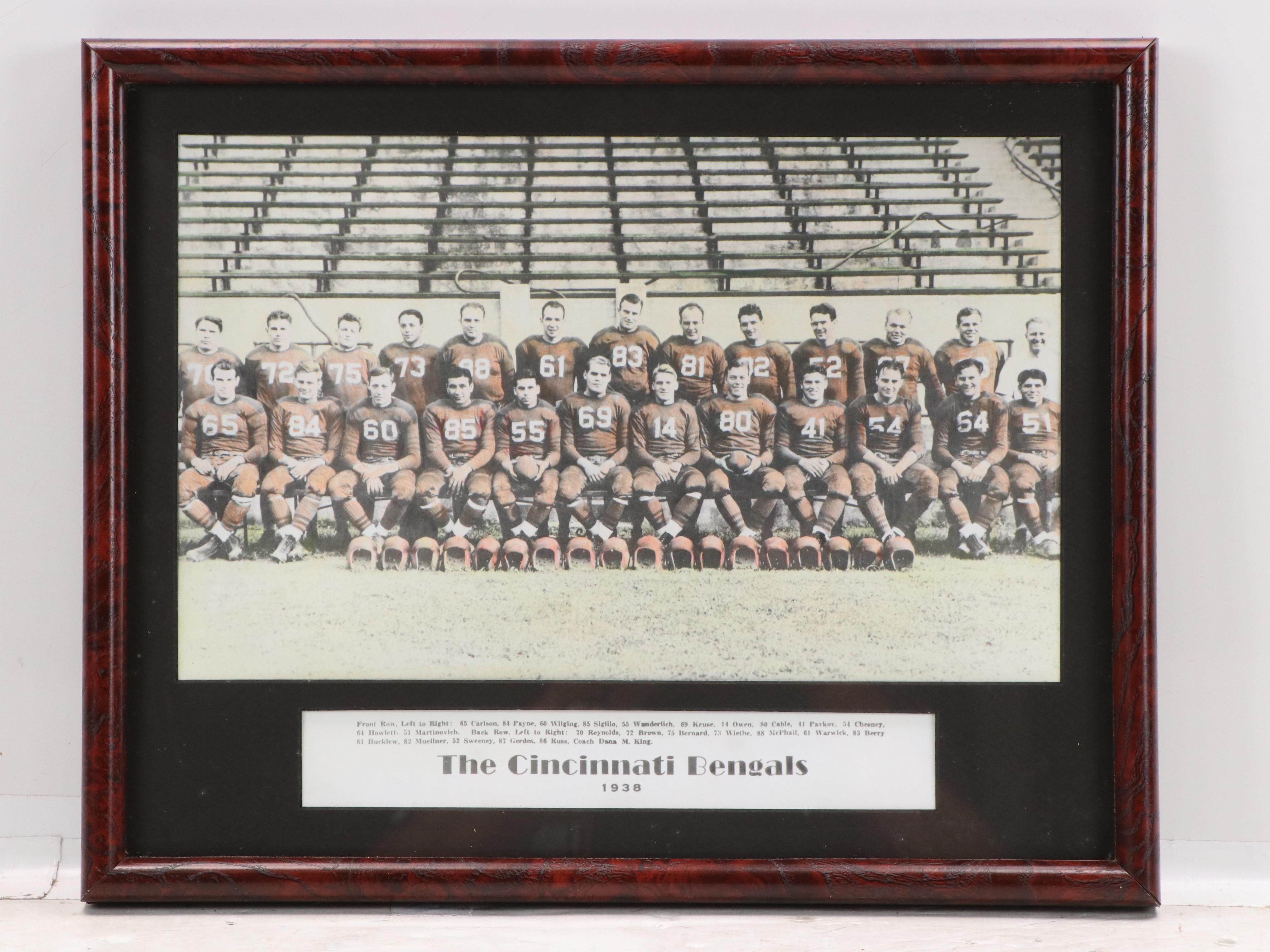 Photomechanical Print "Boost the Bengals" and Other Bengals Photograph, 1968