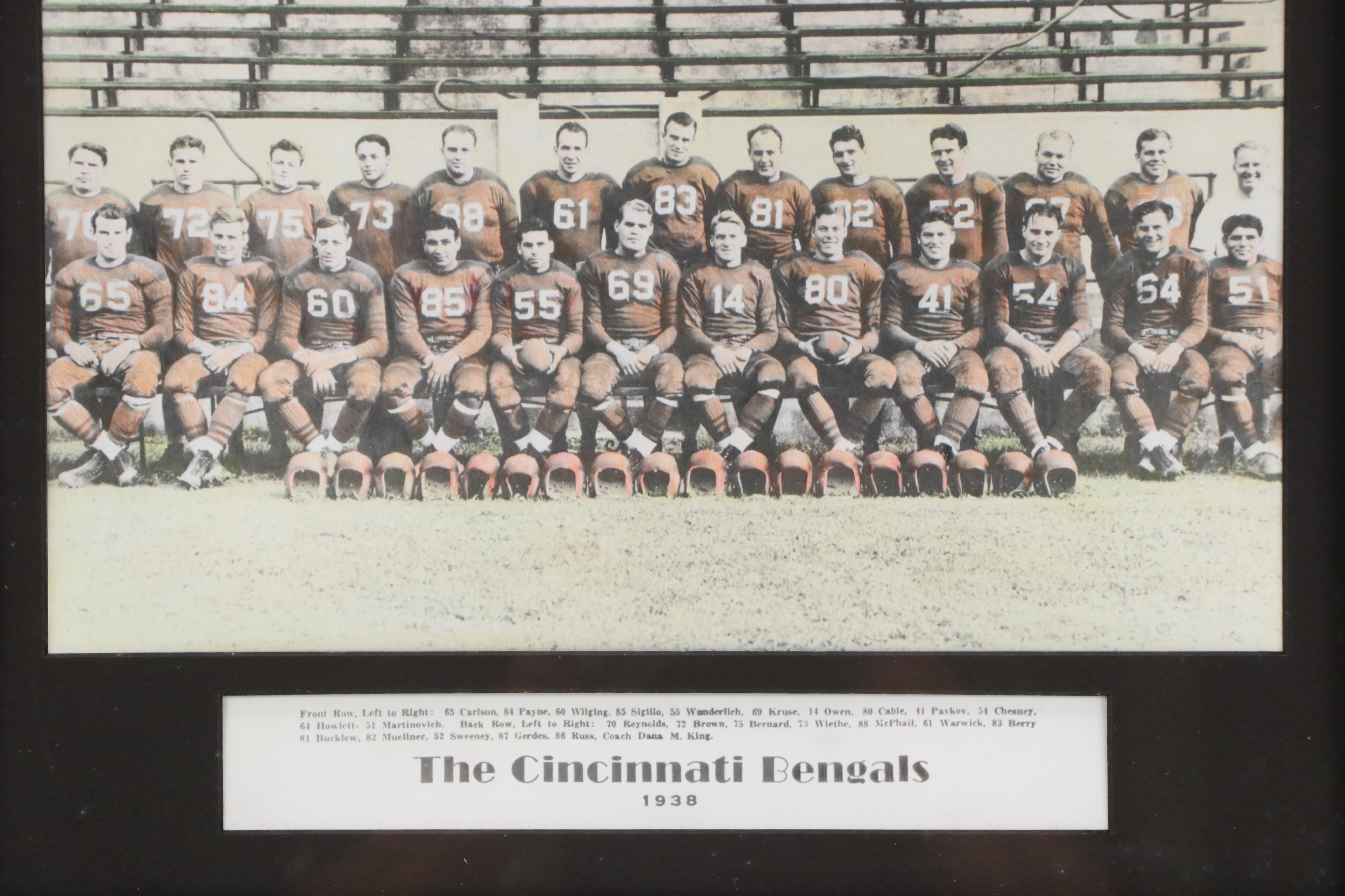 Photomechanical Print "Boost the Bengals" and Other Bengals Photograph, 1968