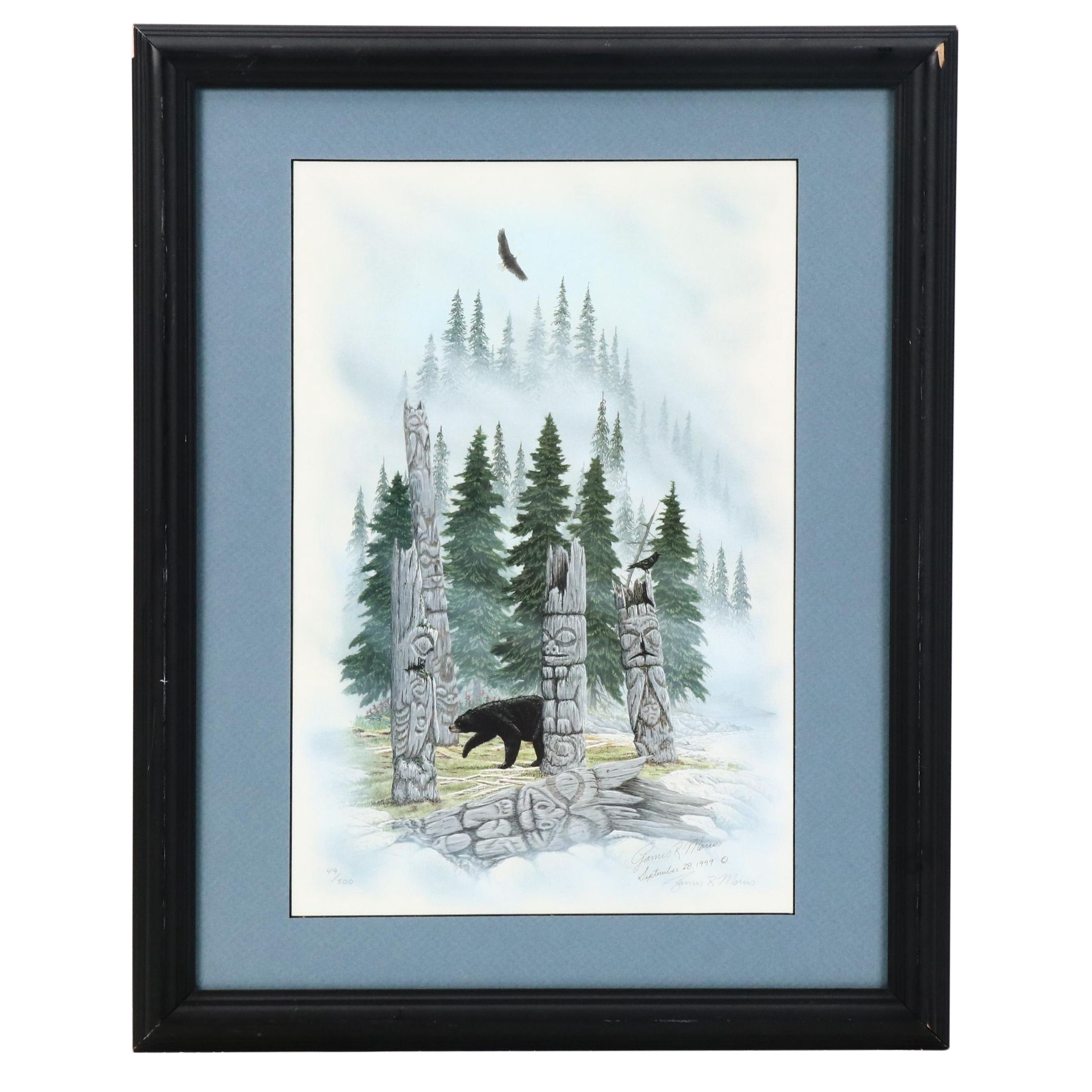 James R. Morris Offset Lithograph "Sacred Ground"