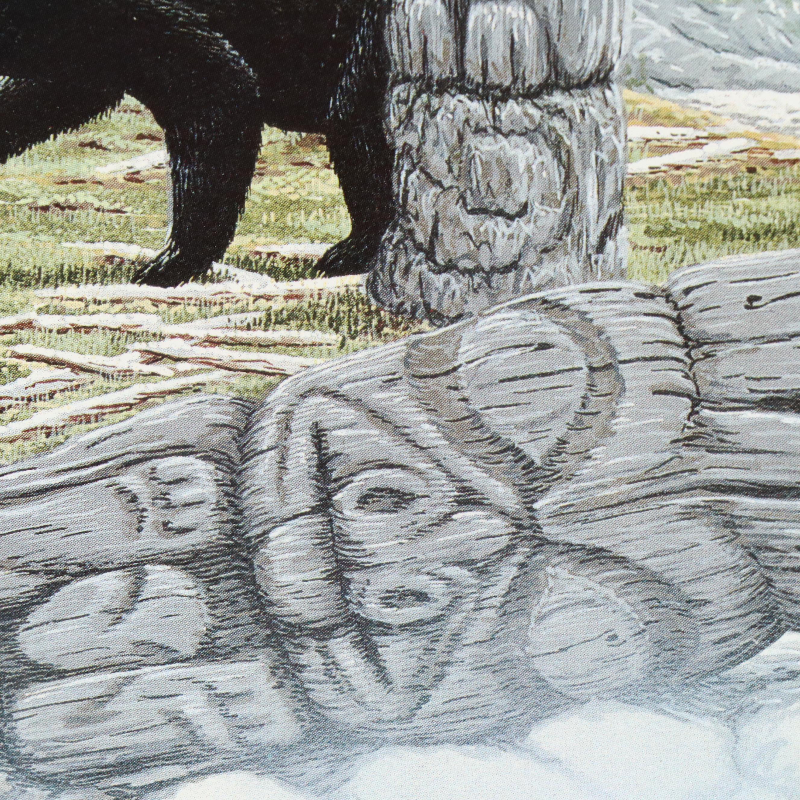 James R. Morris Offset Lithograph "Sacred Ground"