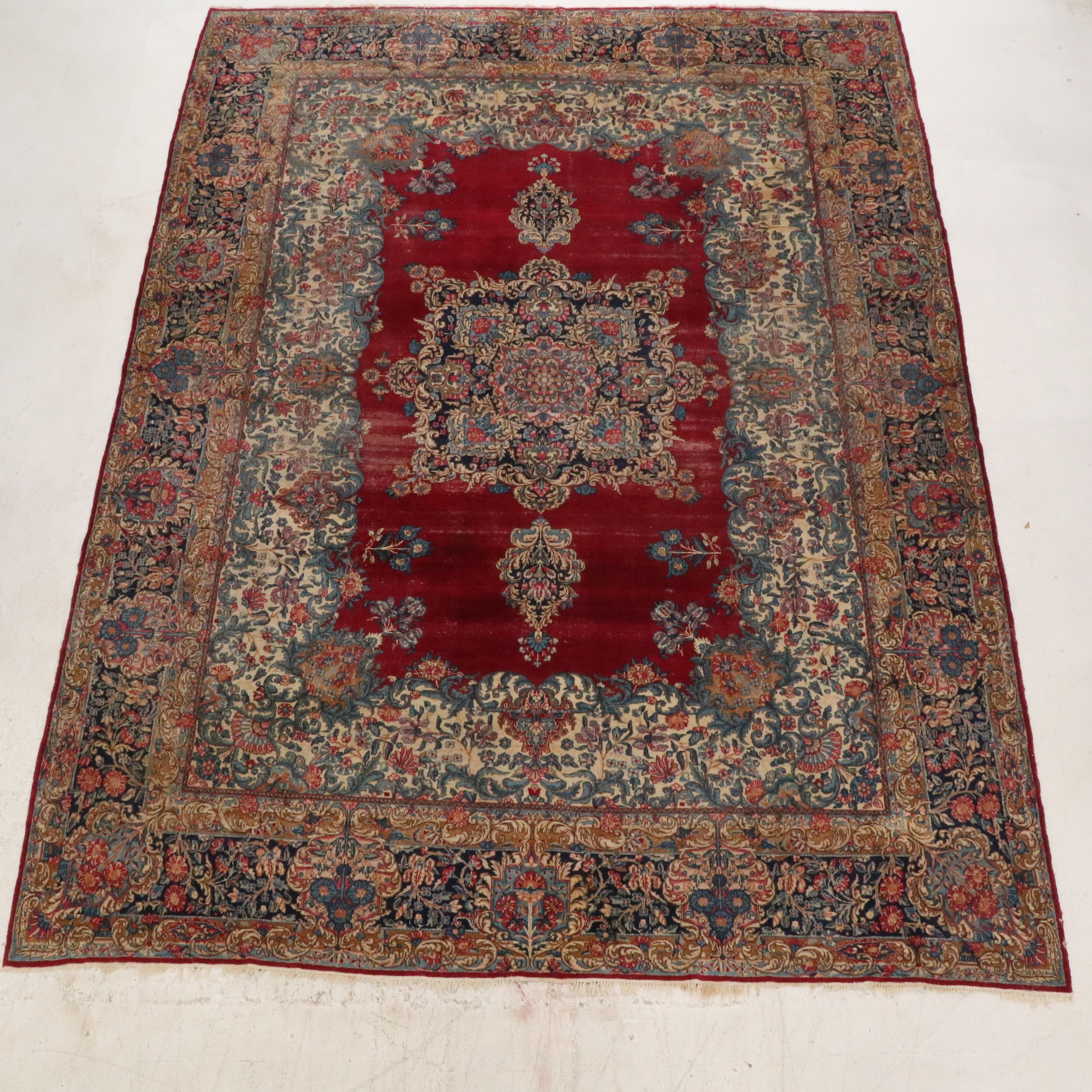 9'7 x 13'3 Hand-Knotted Persian Tabriz Room Sized Rug