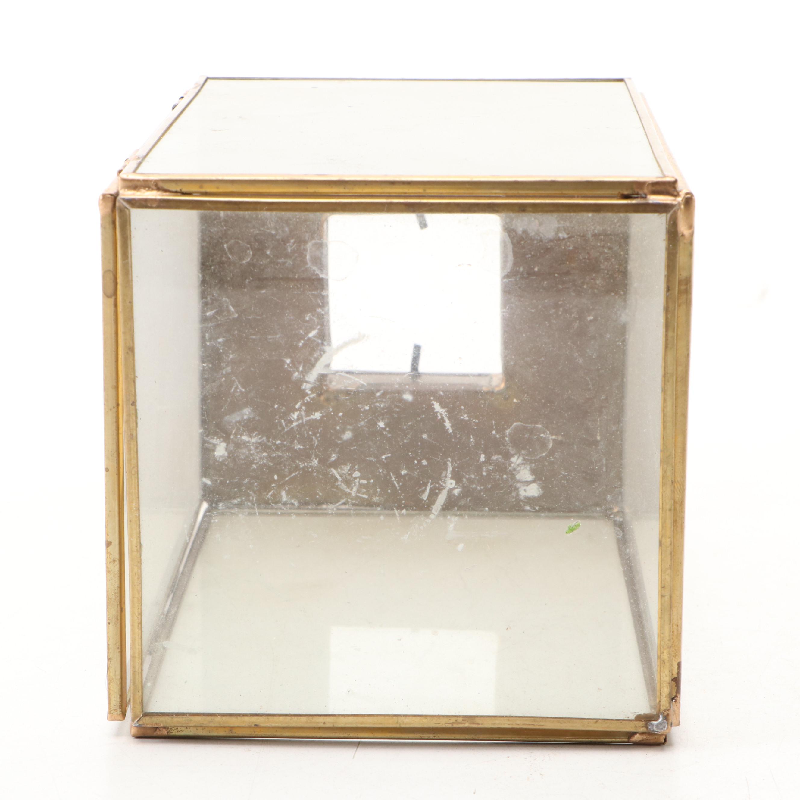 Hotel Oakland Matchbox Holder and Ashtray with Spyglass and Other Brass Décor