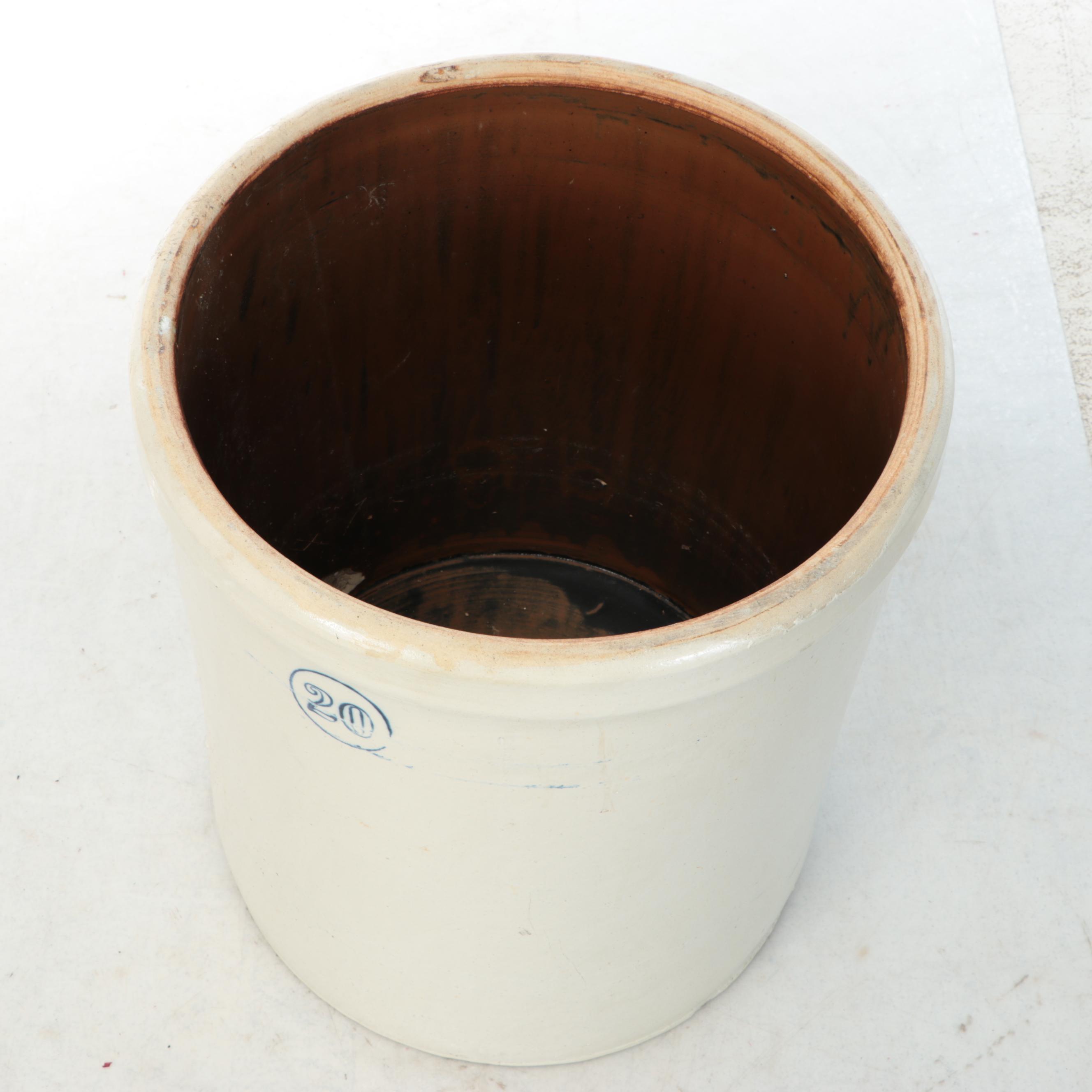 American Stoneware 20 Gallon Crock, 20th Century
