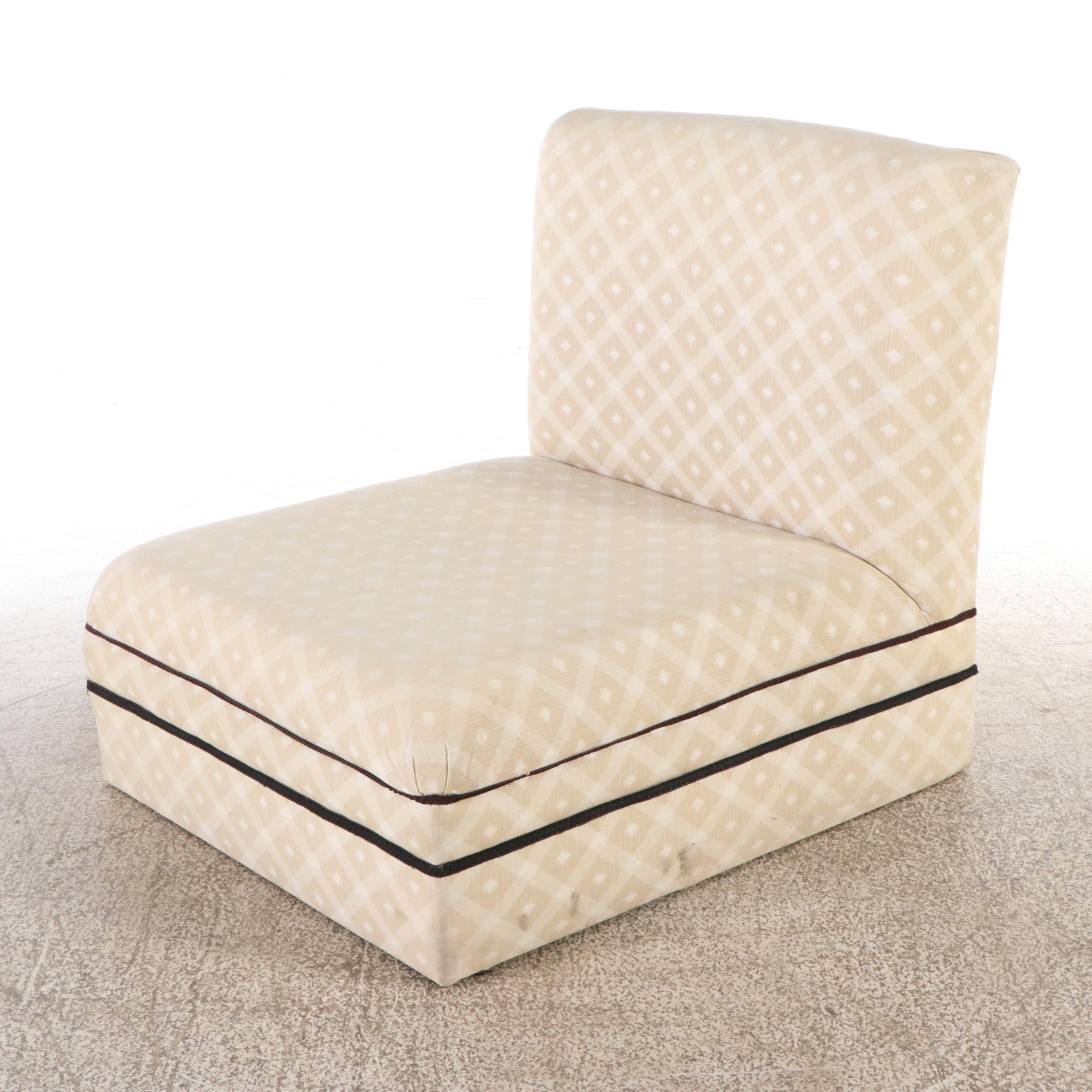 Vintage Upholstered Slipper Chair