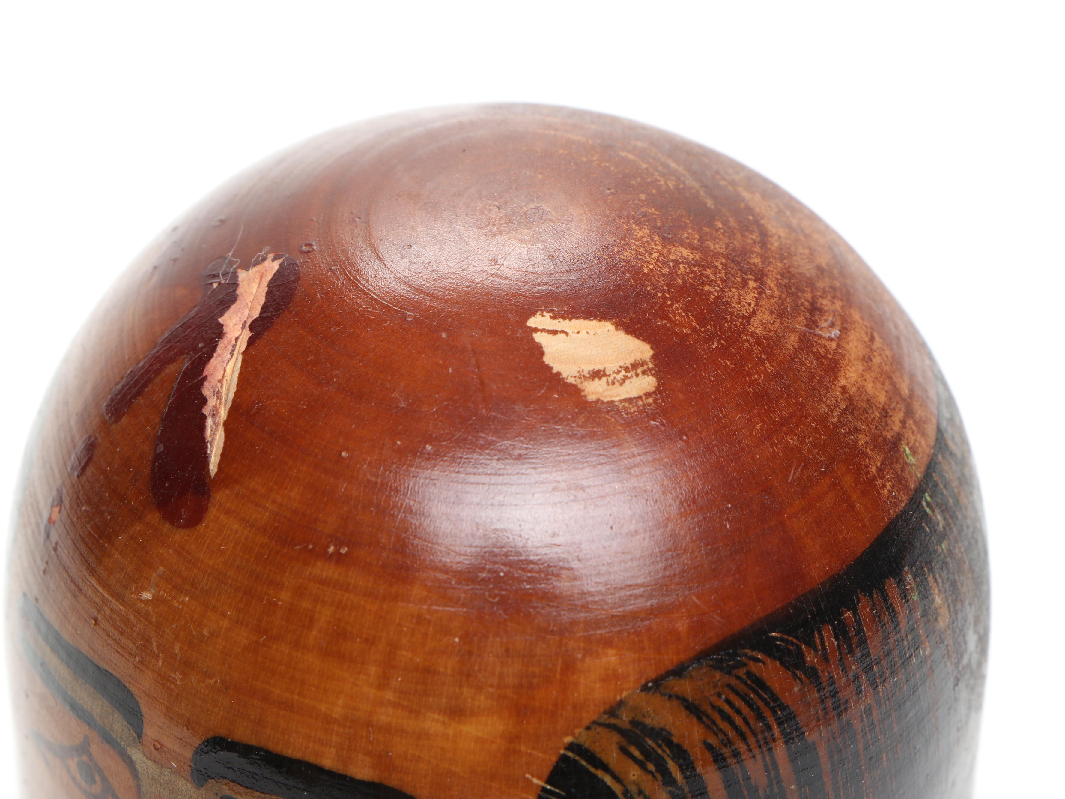 Russian Politician Wooden Matryoshka Dolls, Early 21st C.