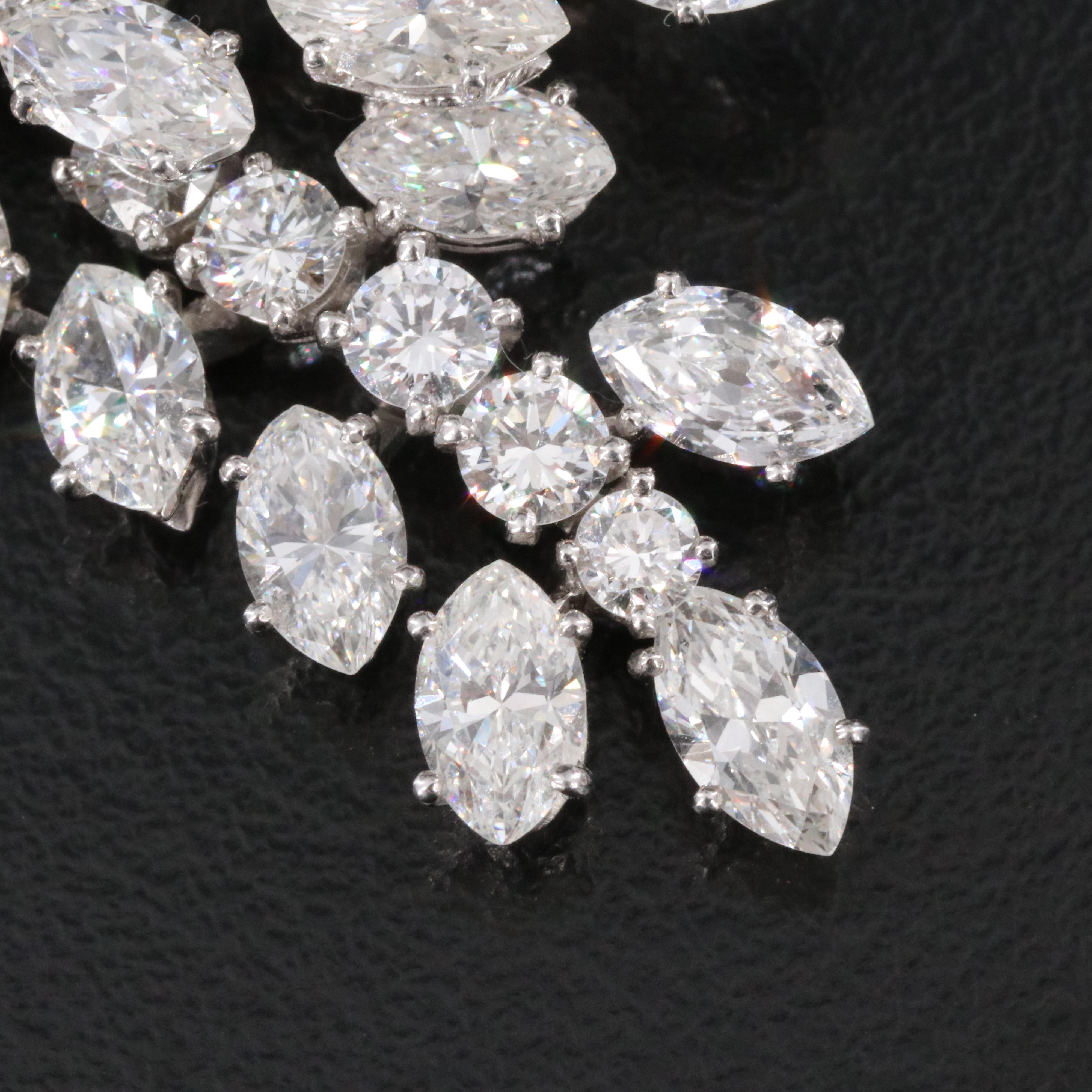 Tiffany & Co. Platinum 10.08 CTW Diamond and 2.38 CTW Emerald Spray Brooch