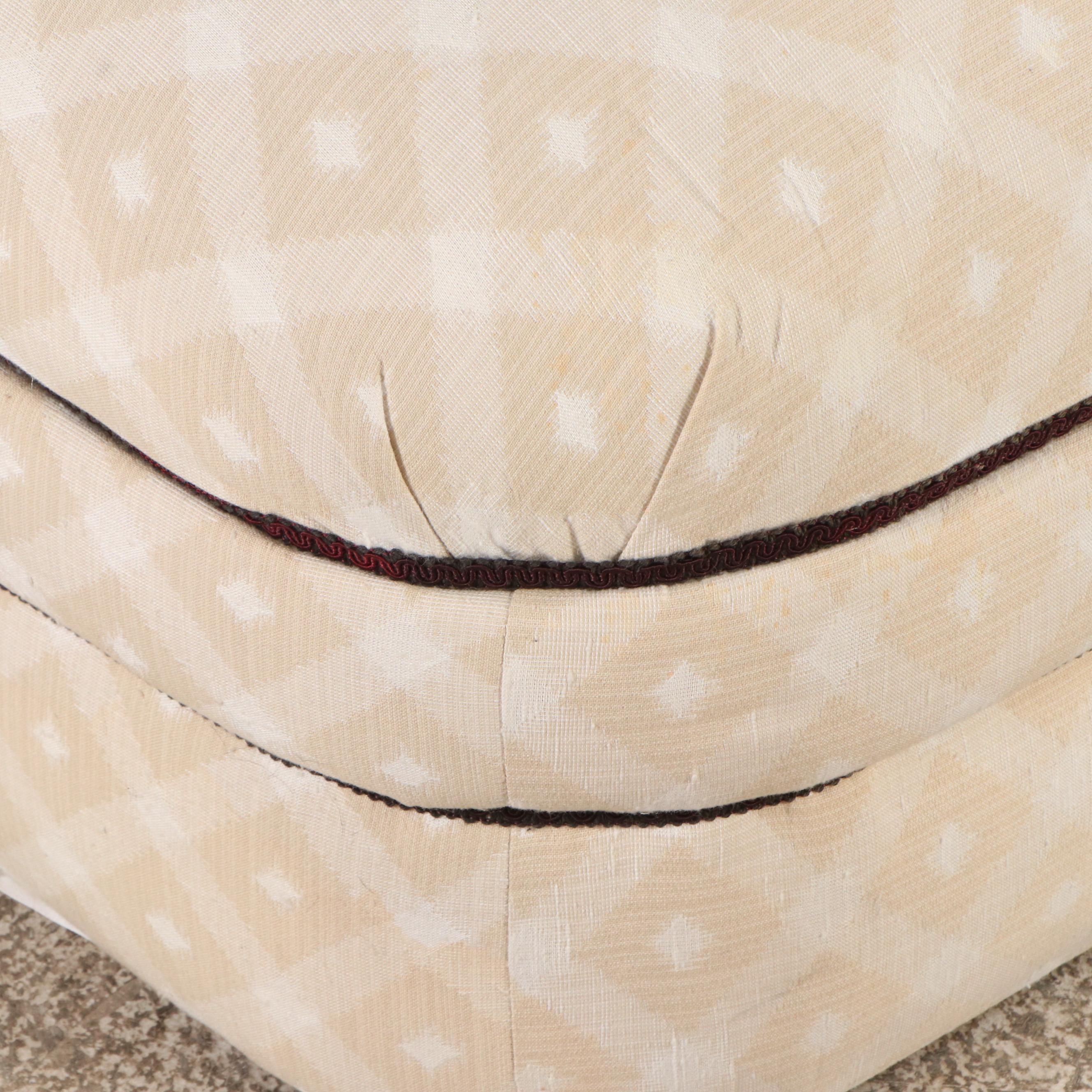 Vintage Geometric Upholstered Chaise Lounge