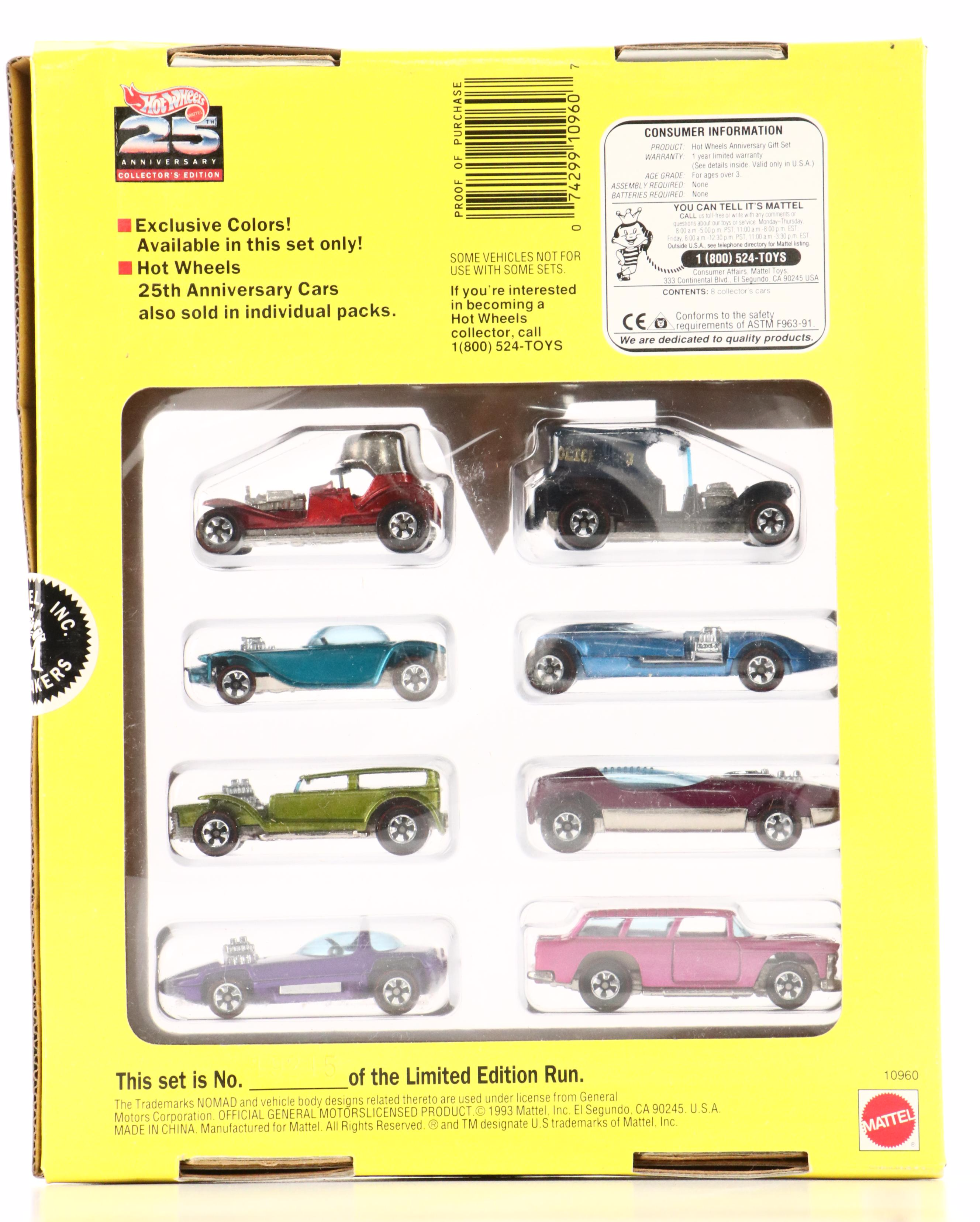 Hot Wheels 25th Anniversary Collector's Edition Set and More, 1990s