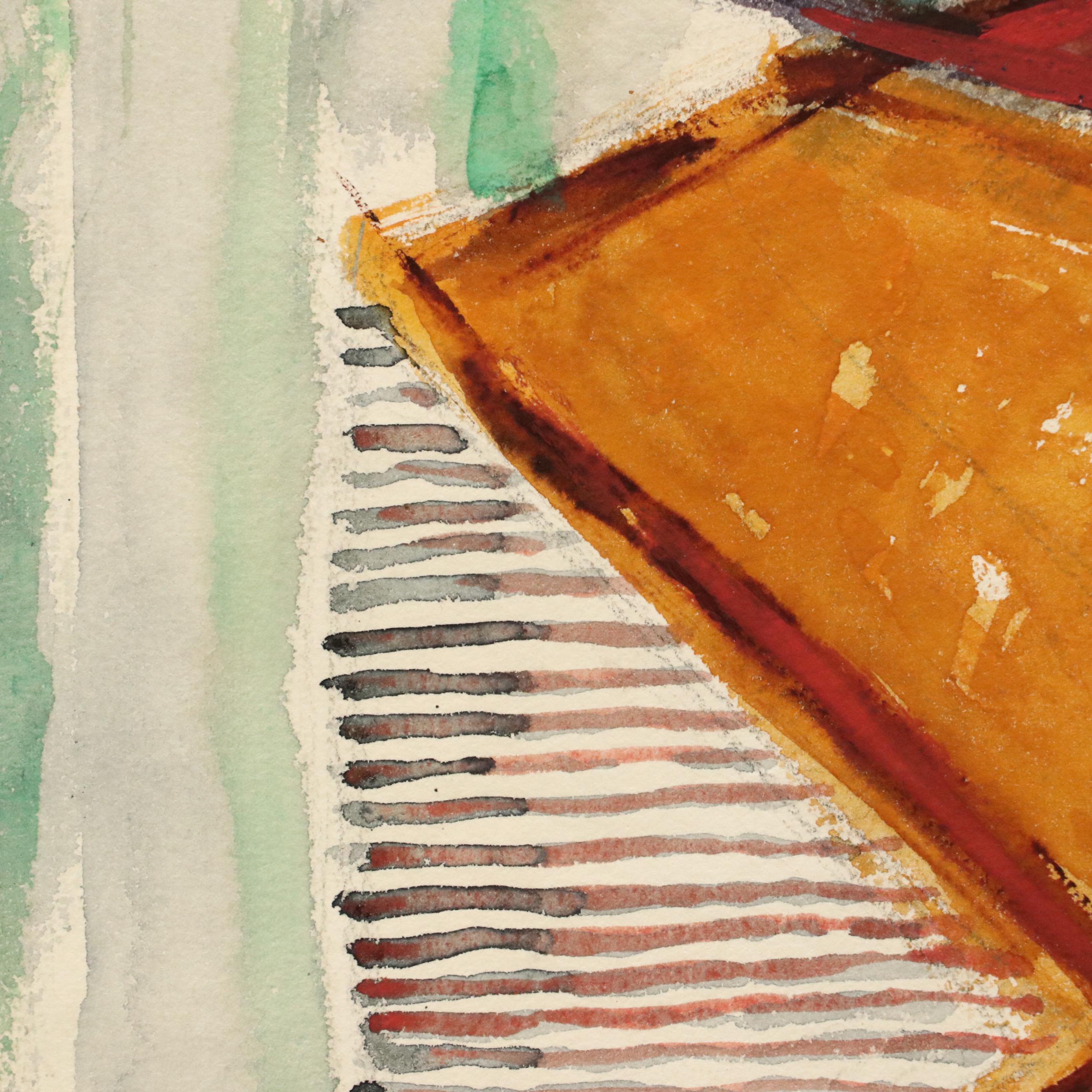 Chris Ritter Modern Watercolor Painting, Mid-Late 20th Century