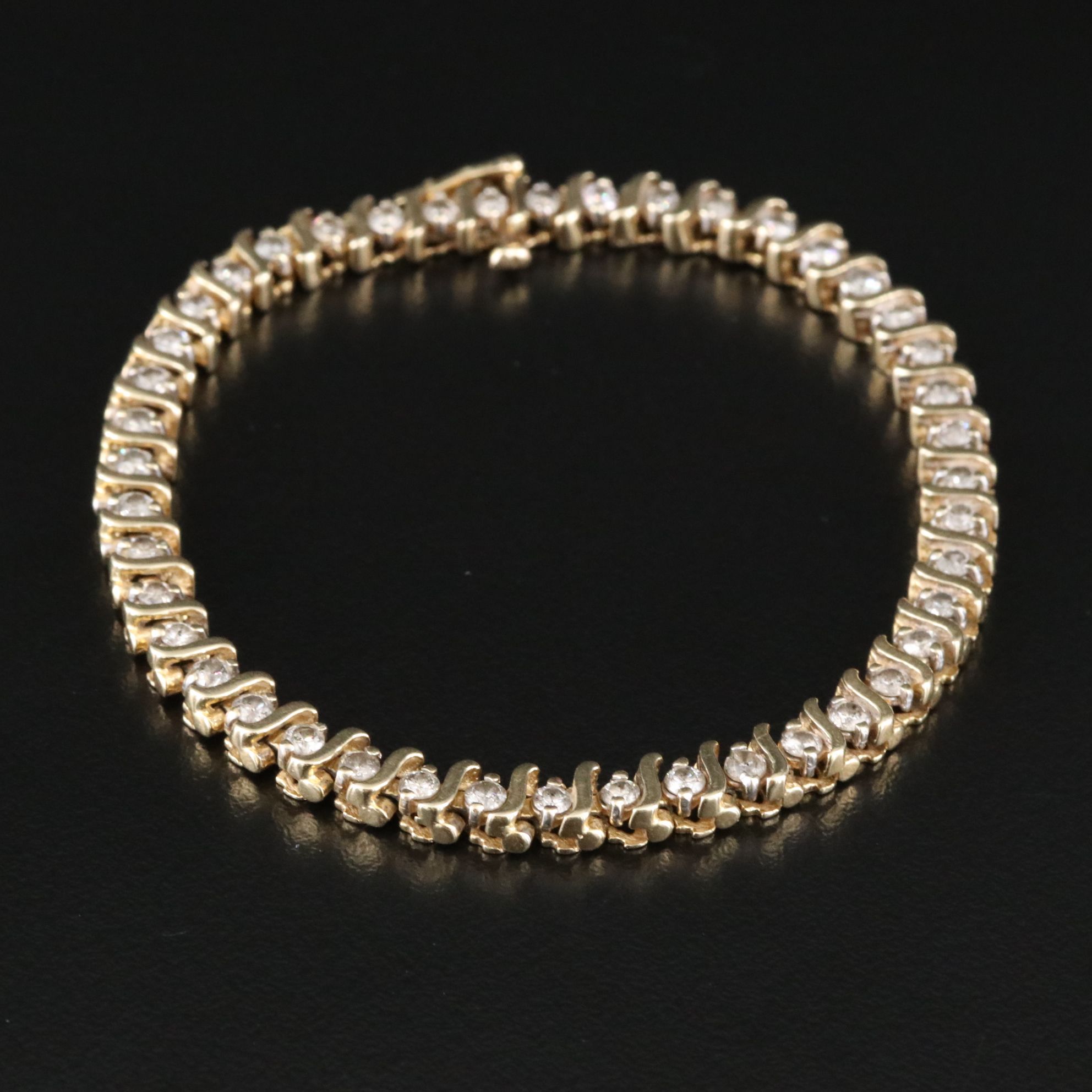 14K 3.08 CTW Diamond S-Link Bracelet