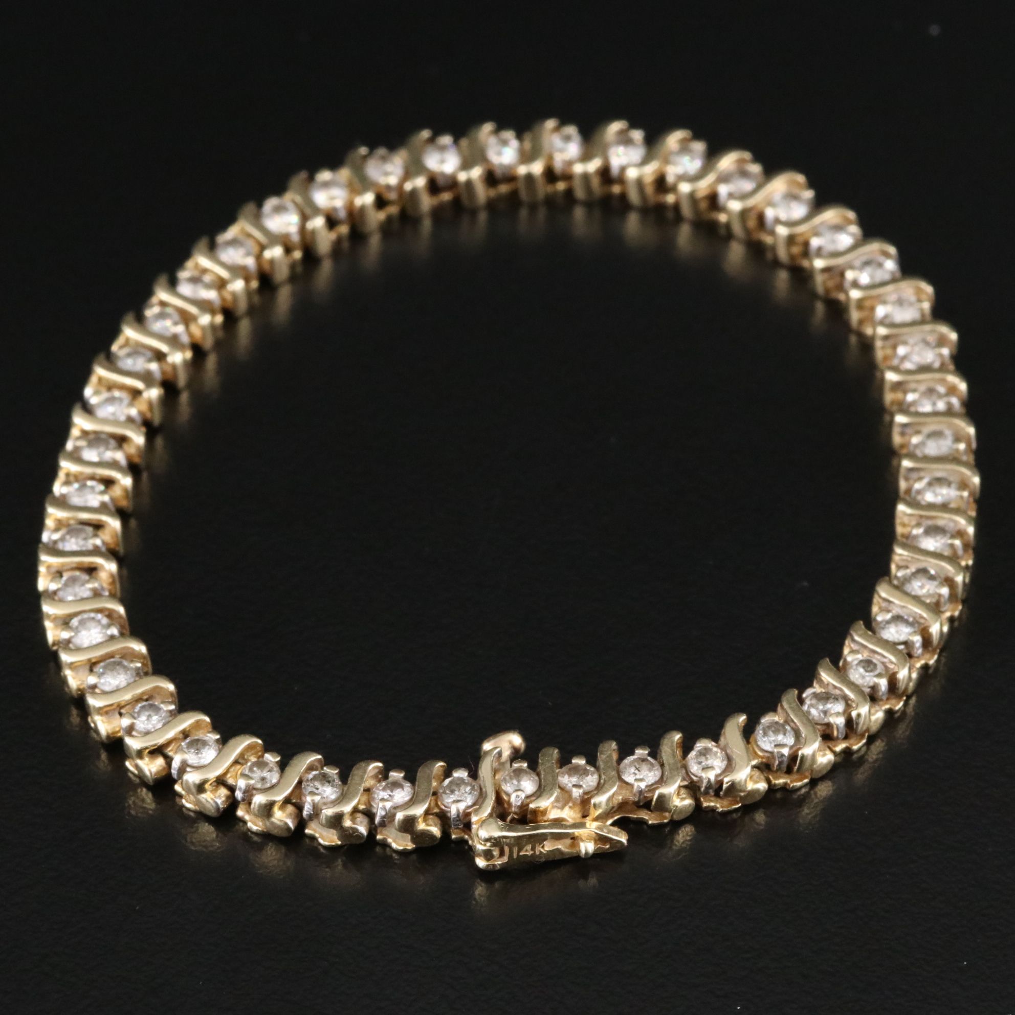 14K 3.08 CTW Diamond S-Link Bracelet