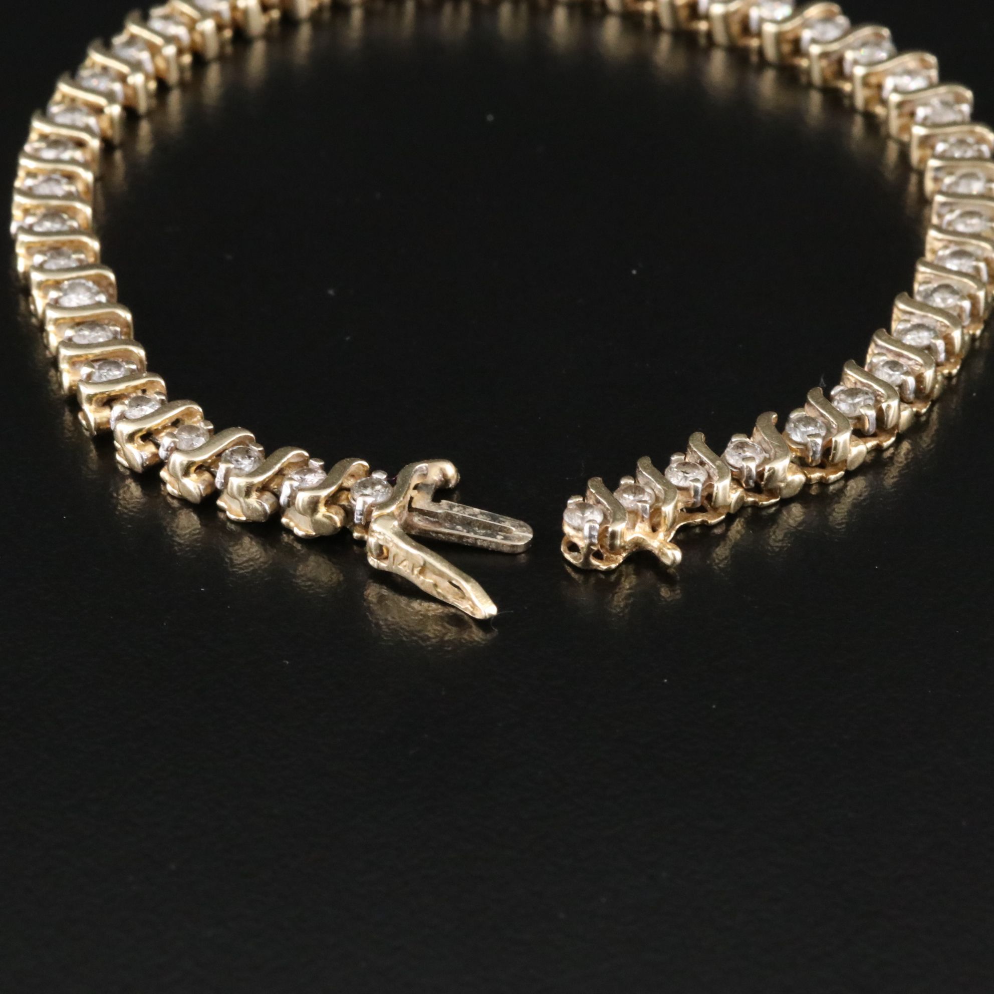 14K 3.08 CTW Diamond S-Link Bracelet
