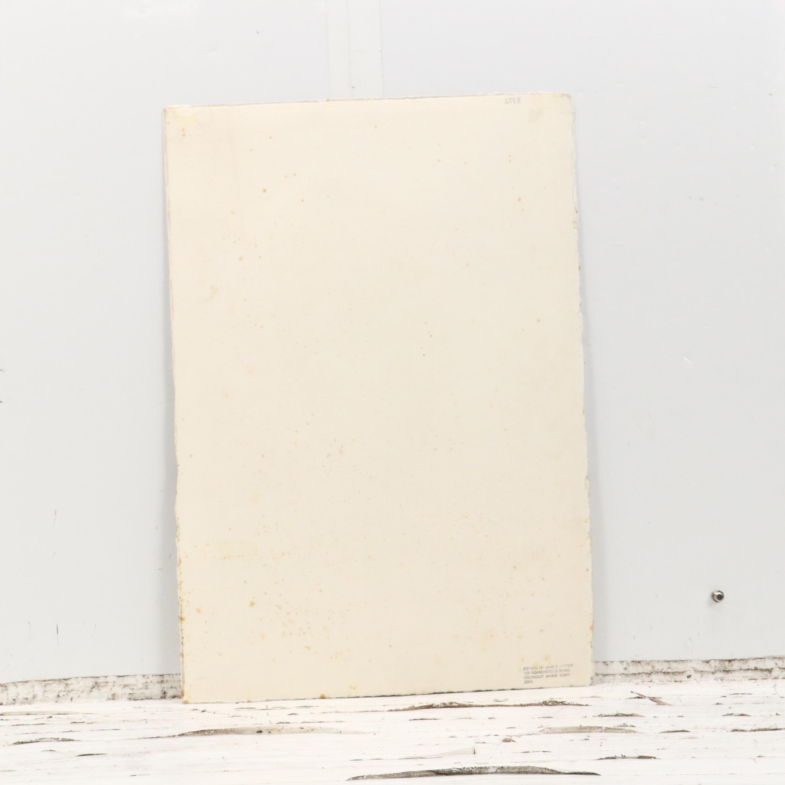 Chris Ritter Watercolor Portrait, Late 20th Century