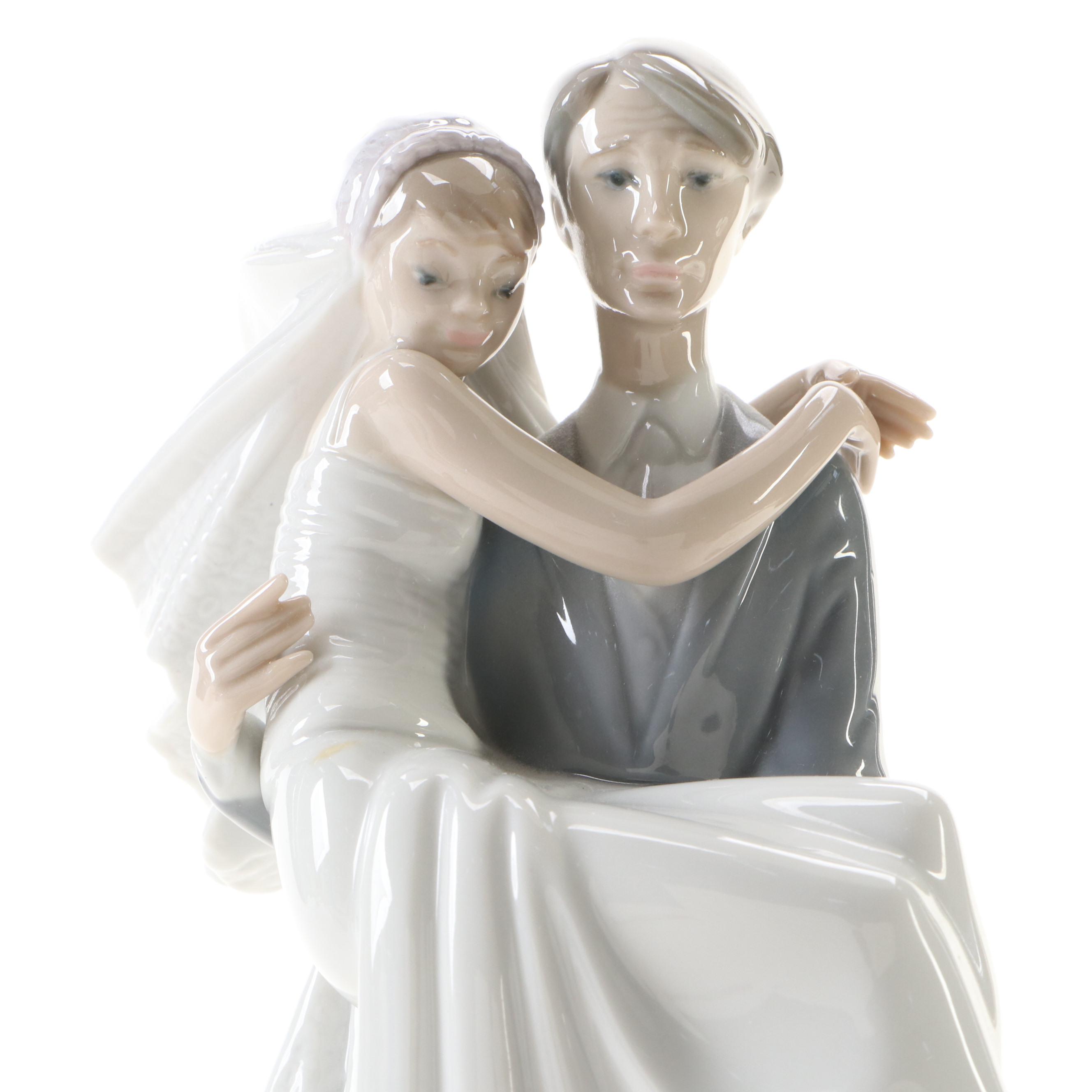Juan Huerta for Lladró "Over the Threshold" Porcelain Bride and Groom