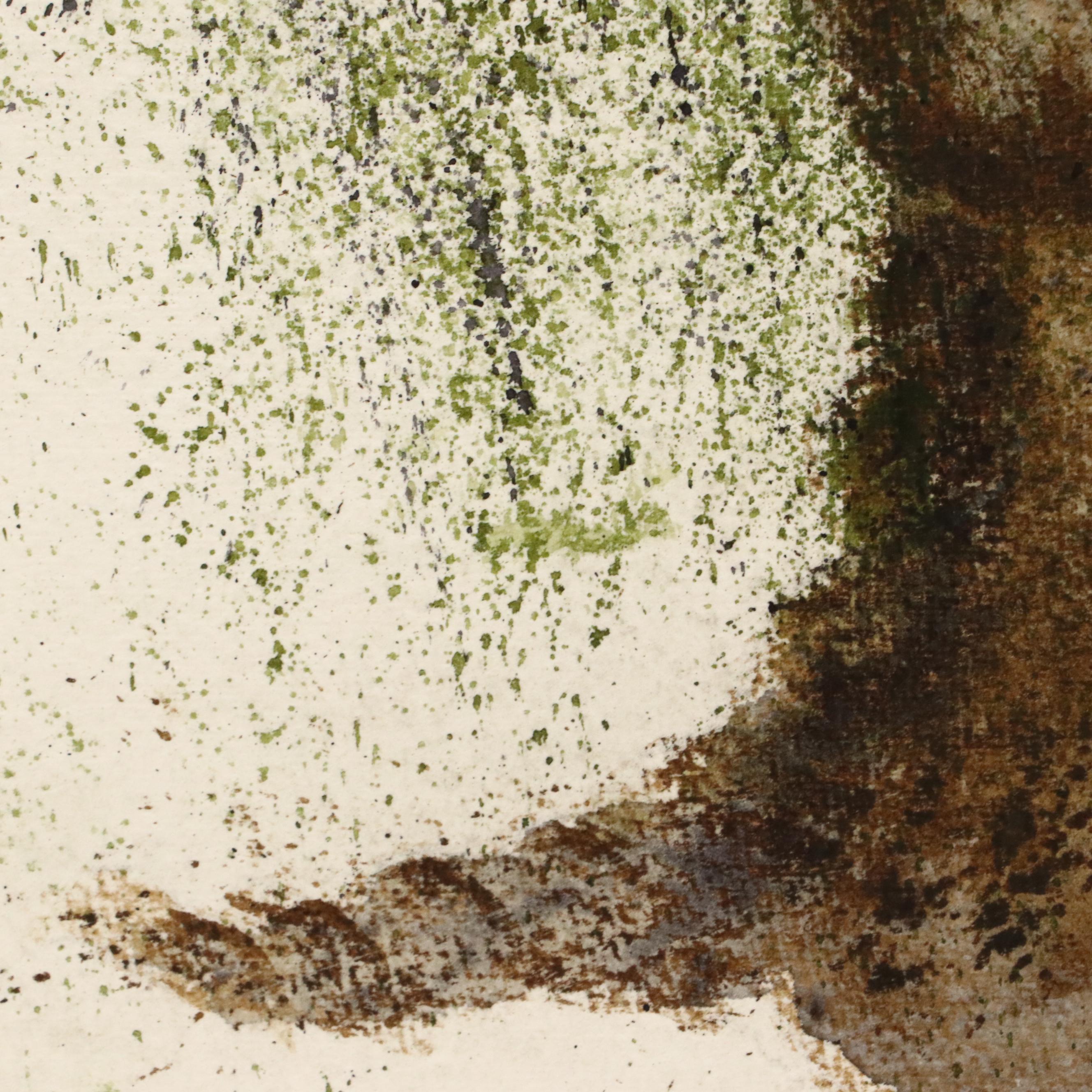 Chris Ritter Watercolor Portrait "Etruscan Apollo," 1972