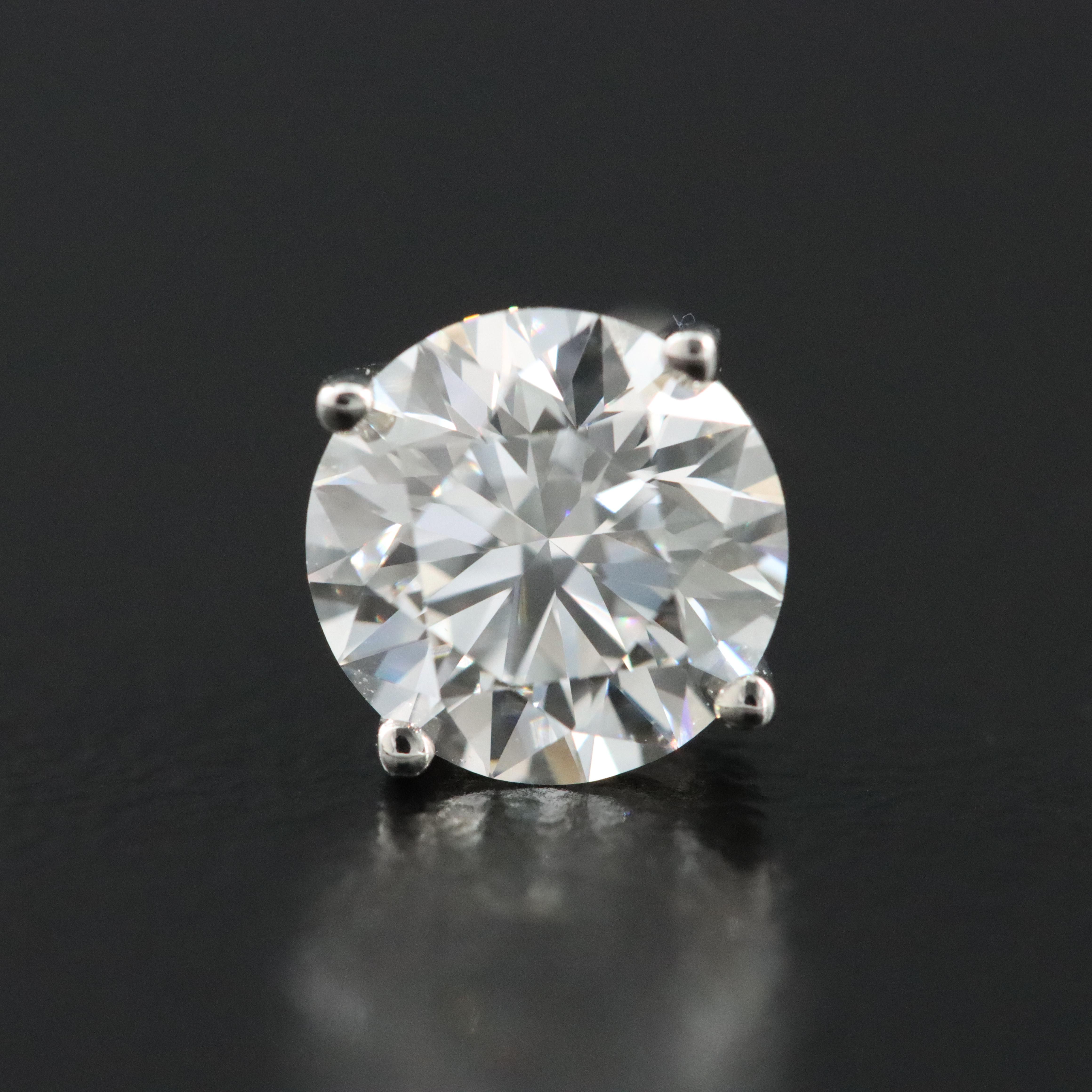 Platinum 2.08 CTW Lab Grown Diamond Stud Earrings with IGI Reports