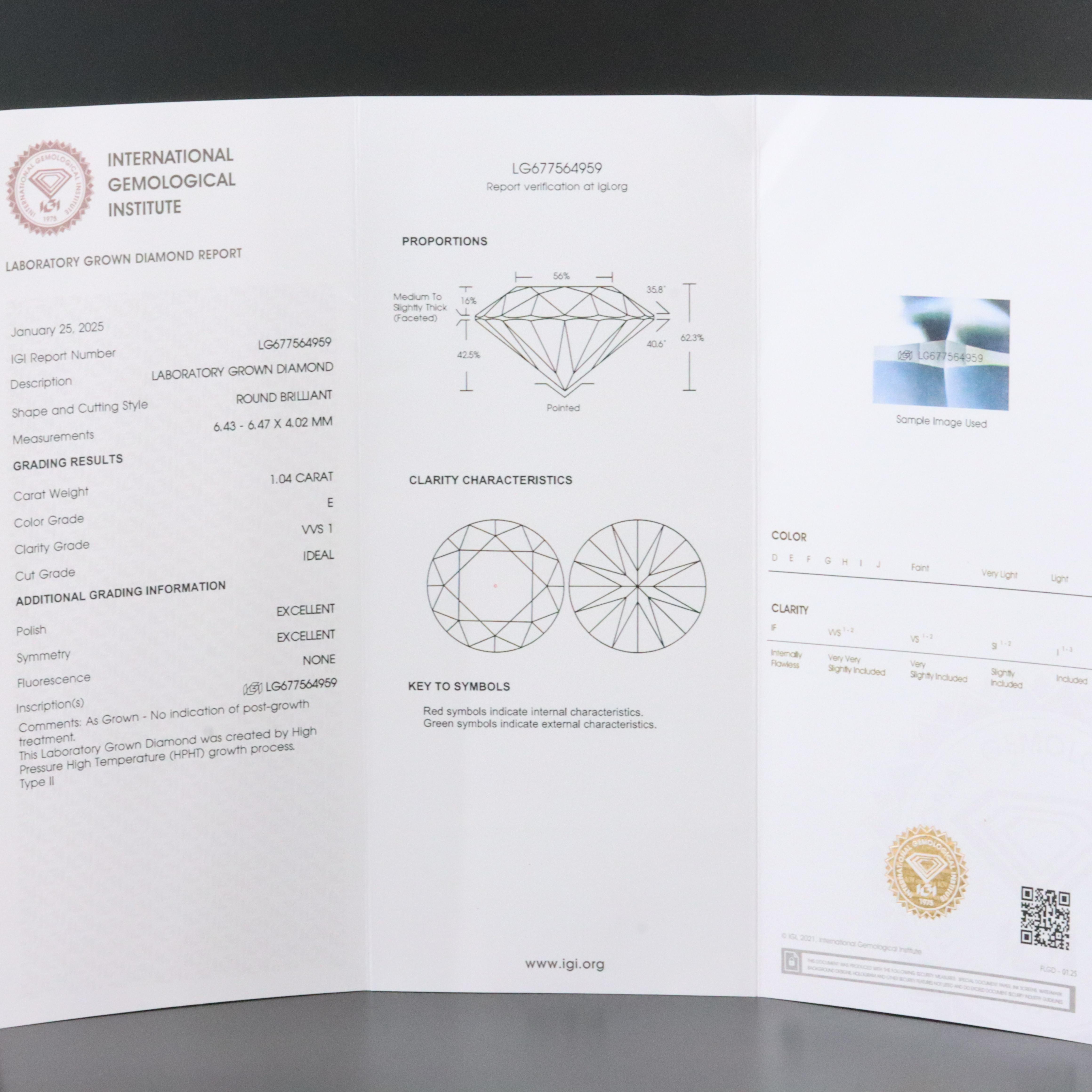 Platinum 2.08 CTW Lab Grown Diamond Stud Earrings with IGI Reports