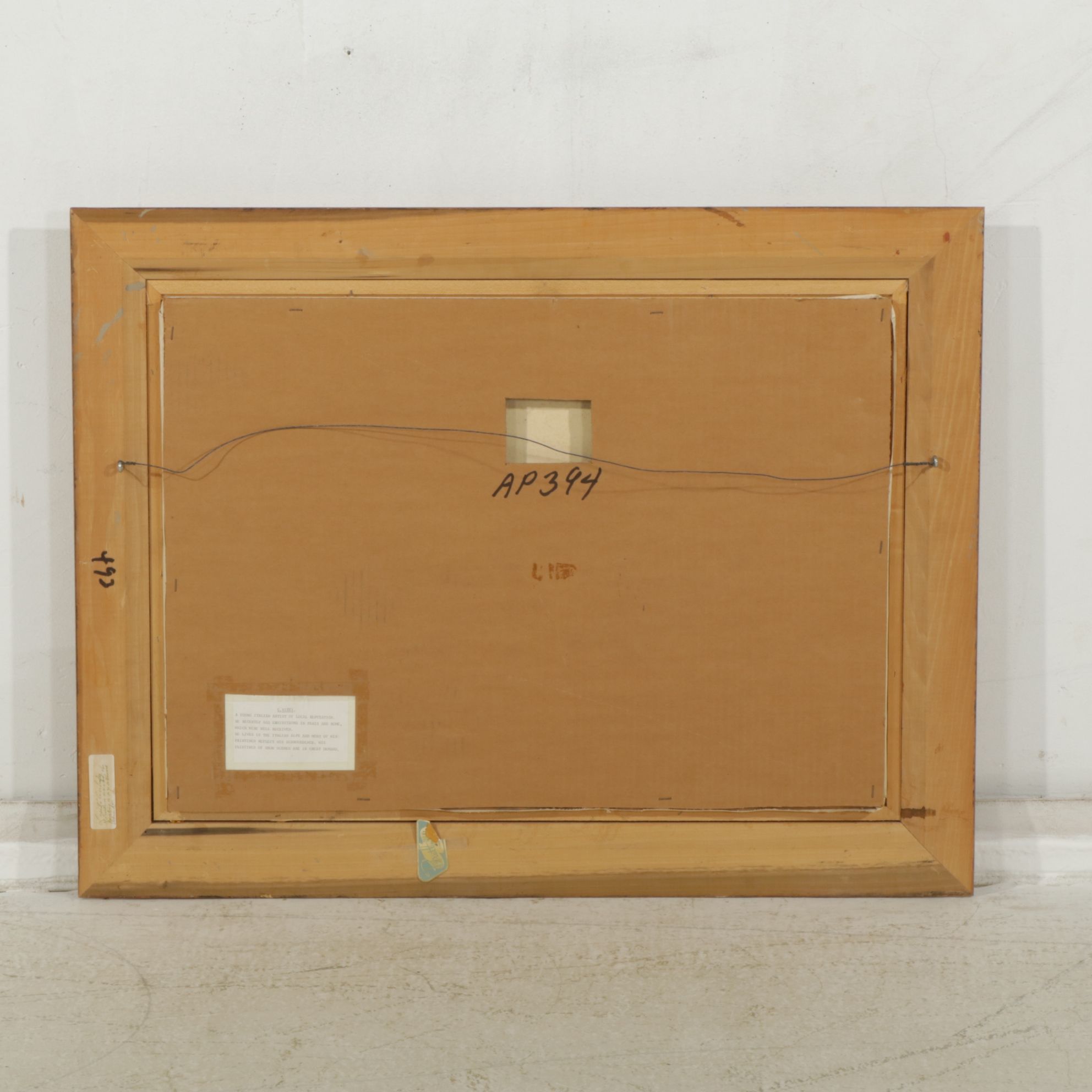 G. Rizzi Winter Landscape Oil Painting Featuring Barren Trees