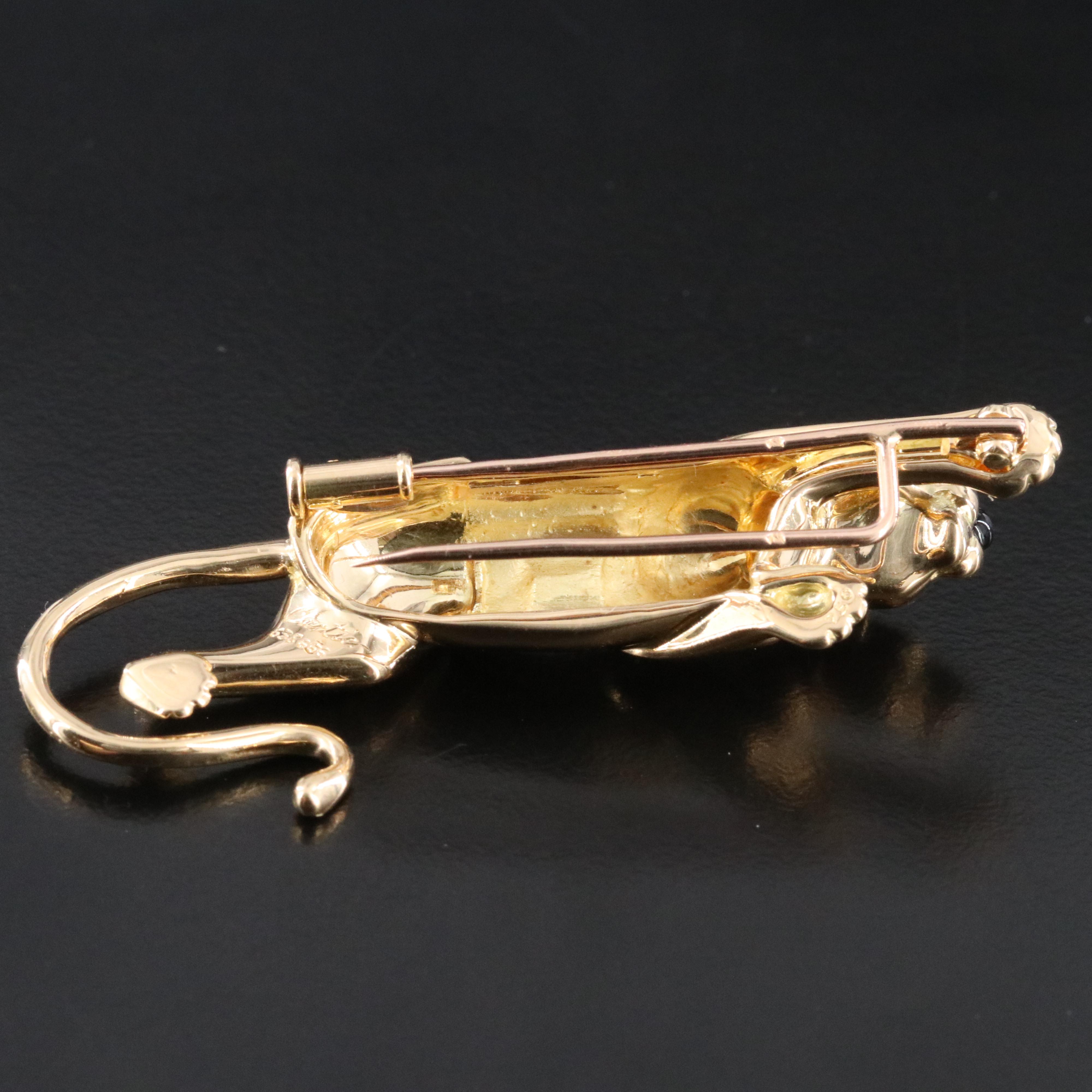 Cartier Panthère de Cartier 18K Brooch with Emerald and Black Onyx