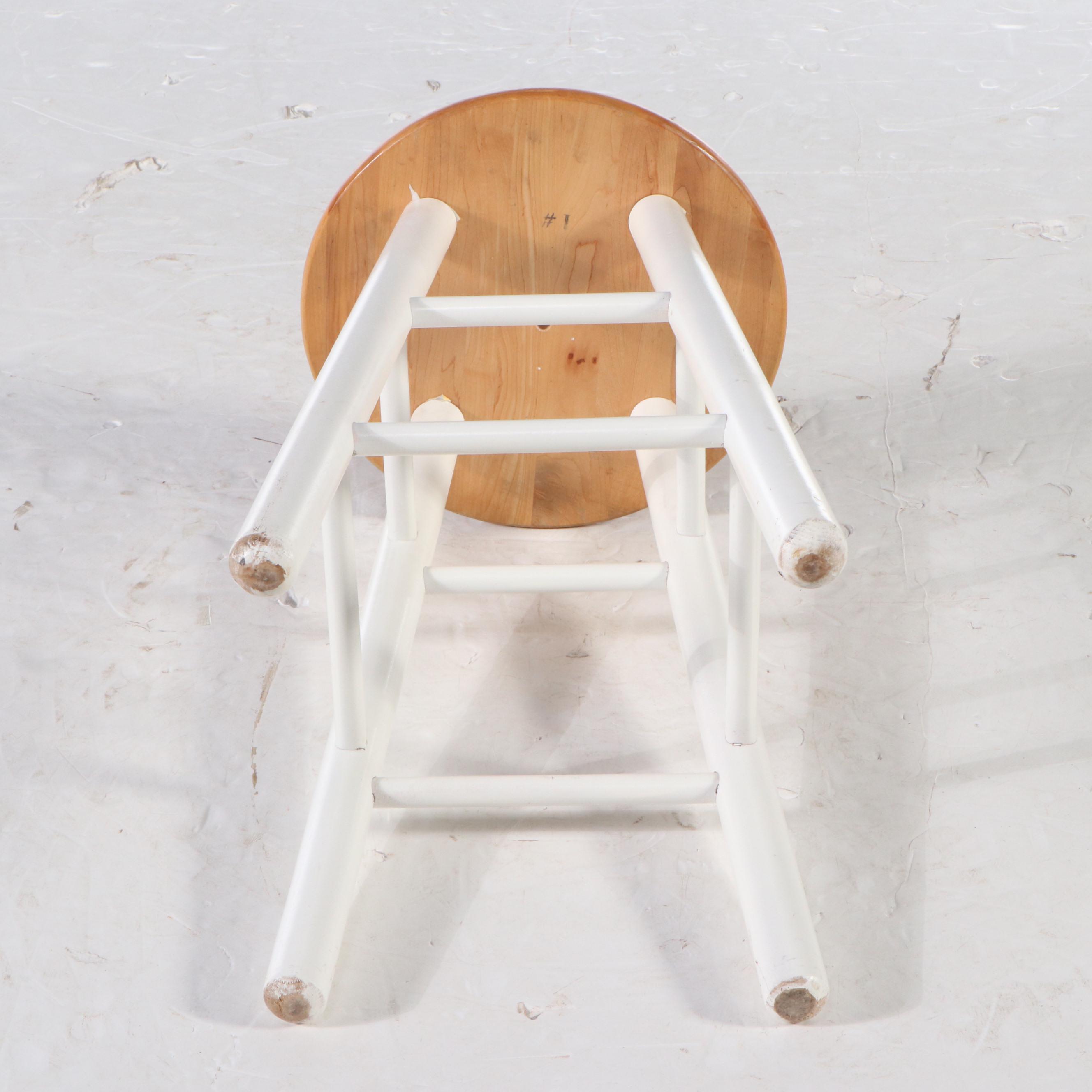 Painted Wooden Stool