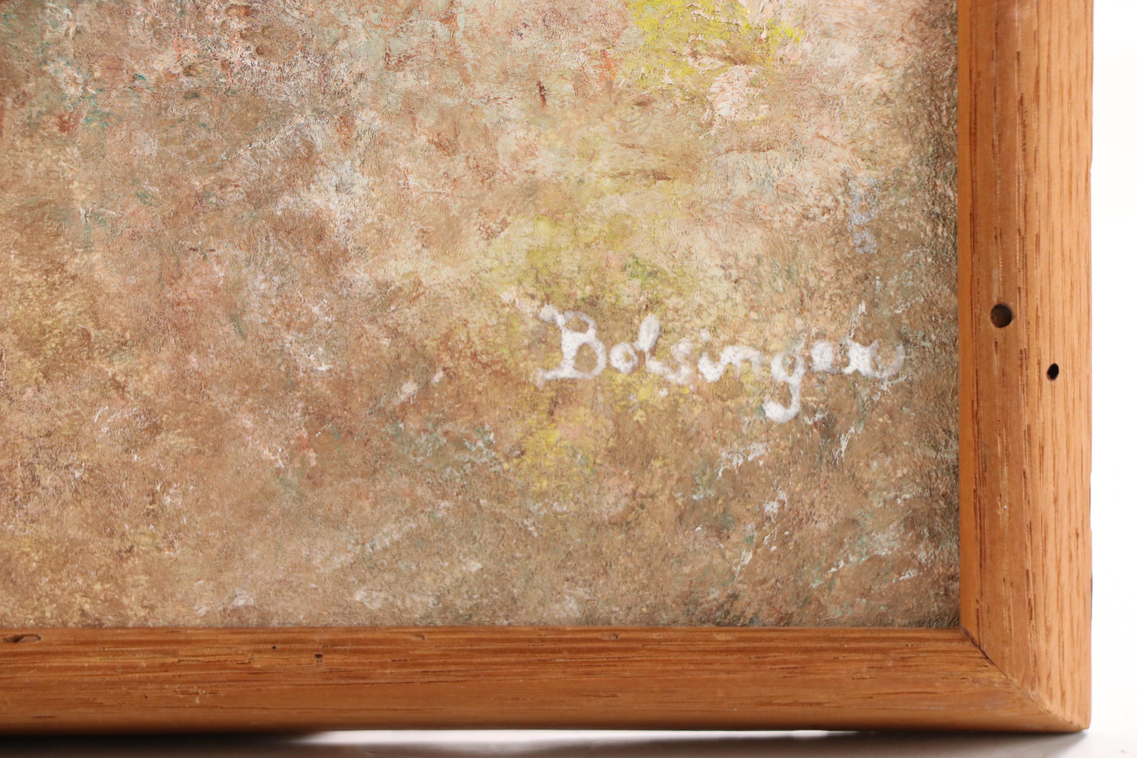 Bolsinger Atmospheric Autumn Landscape Oil Painting, Circa 1970