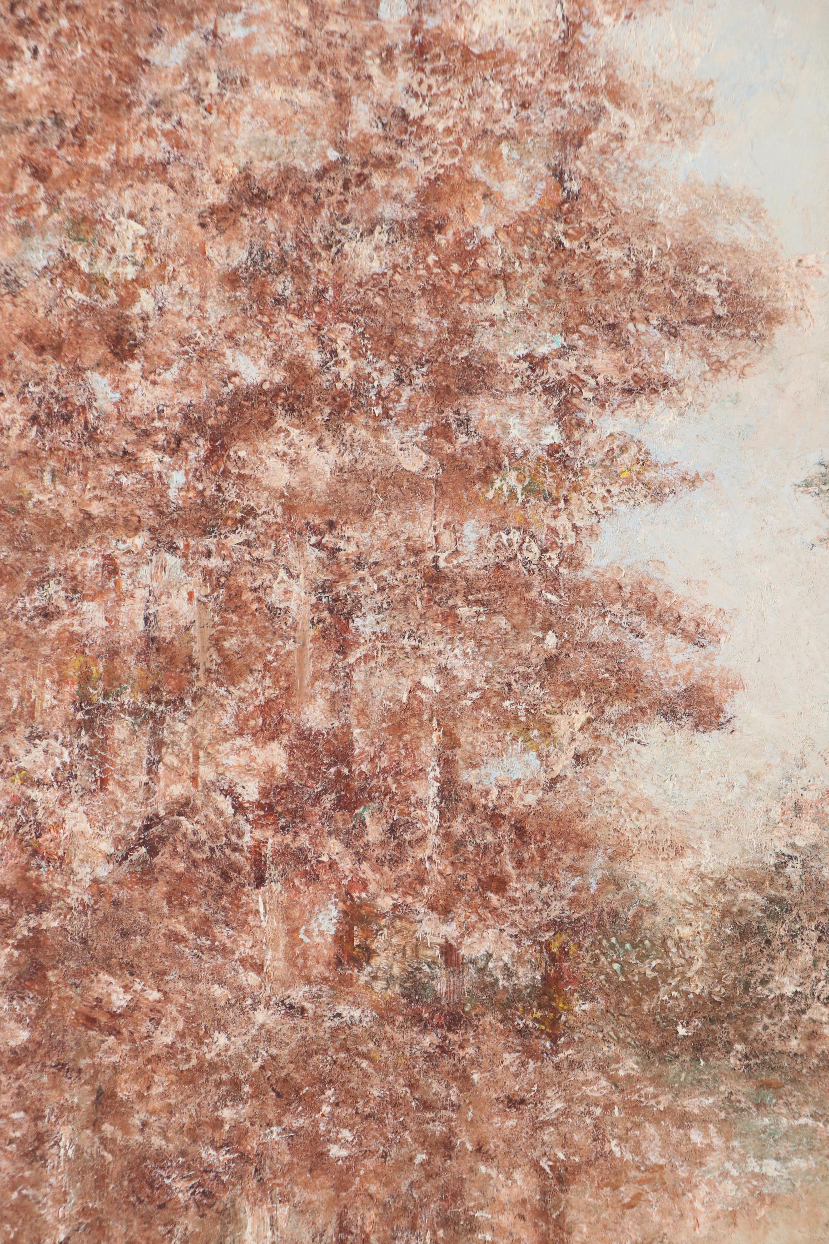 Bolsinger Atmospheric Autumn Landscape Oil Painting, Circa 1970