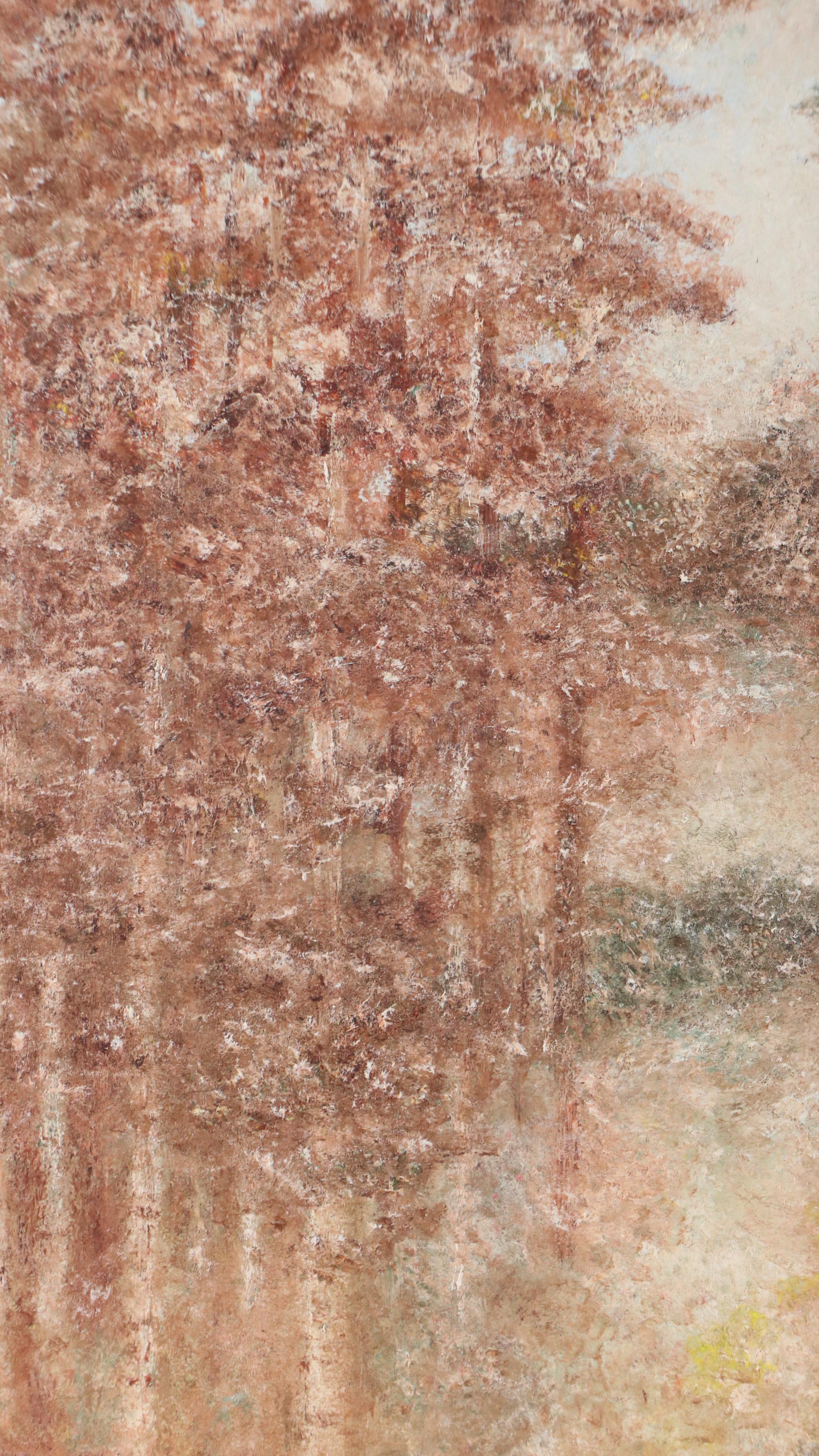 Bolsinger Atmospheric Autumn Landscape Oil Painting, Circa 1970