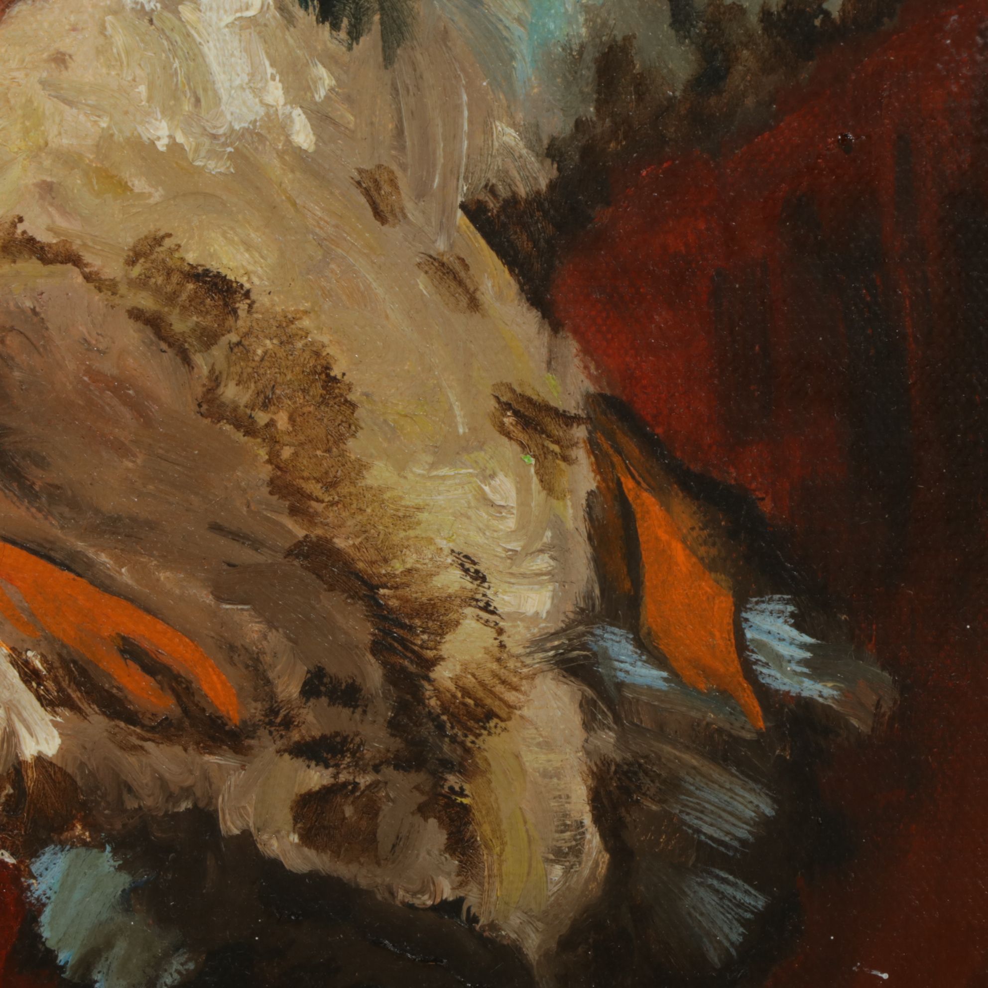 M. Mayers Oil Painting of Wood Ducks in Flight, Mid to Late 20th Century