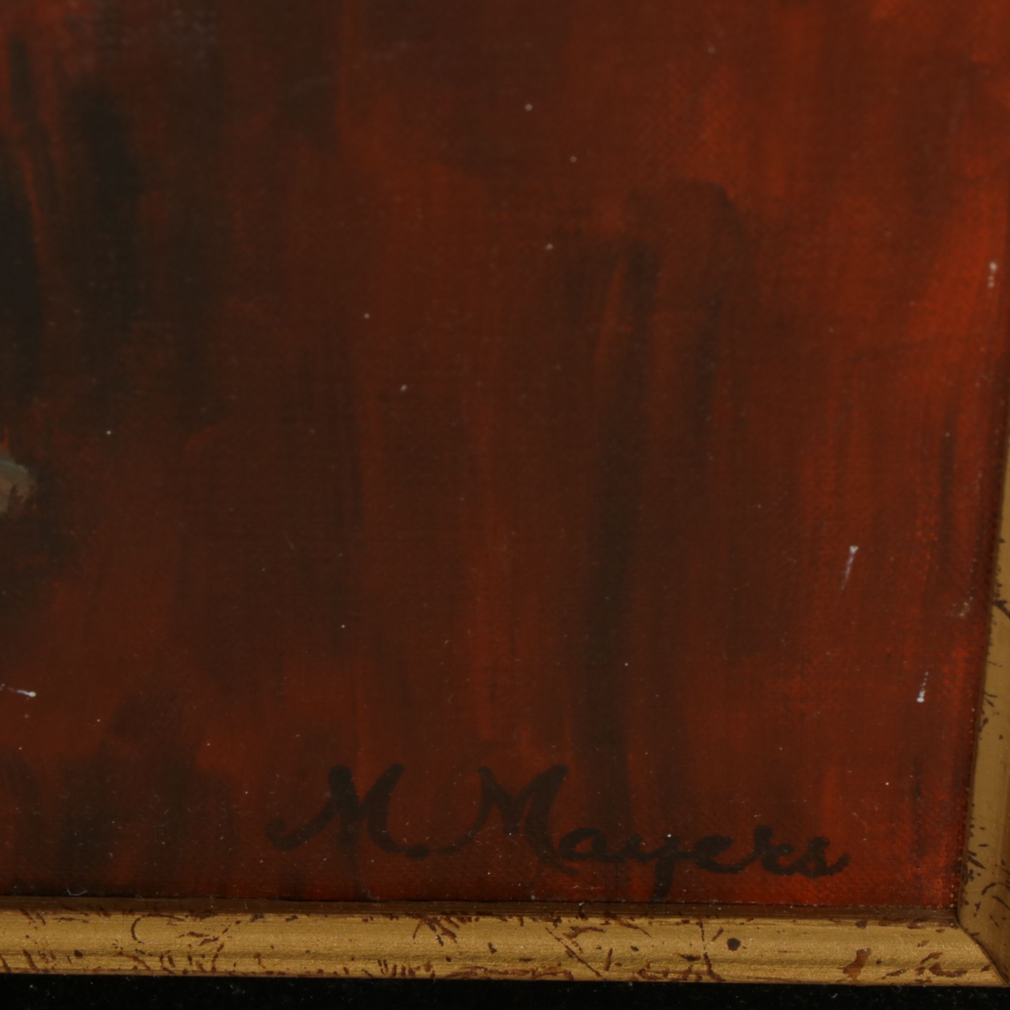 M. Mayers Oil Painting of Wood Ducks in Flight, Mid to Late 20th Century