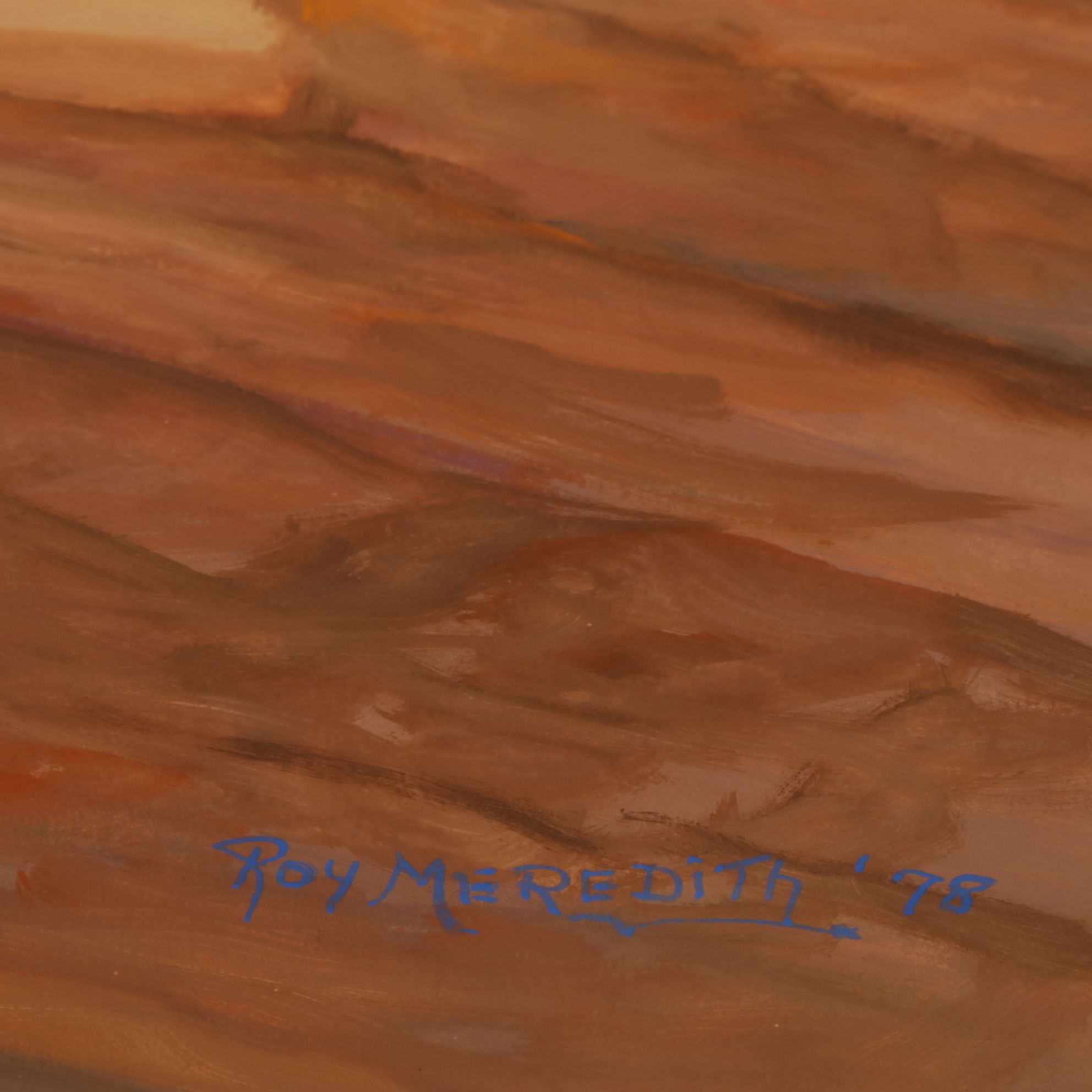 Roy Meredith "His Domain" Tempera Painting of American Golden Eagle, 1978