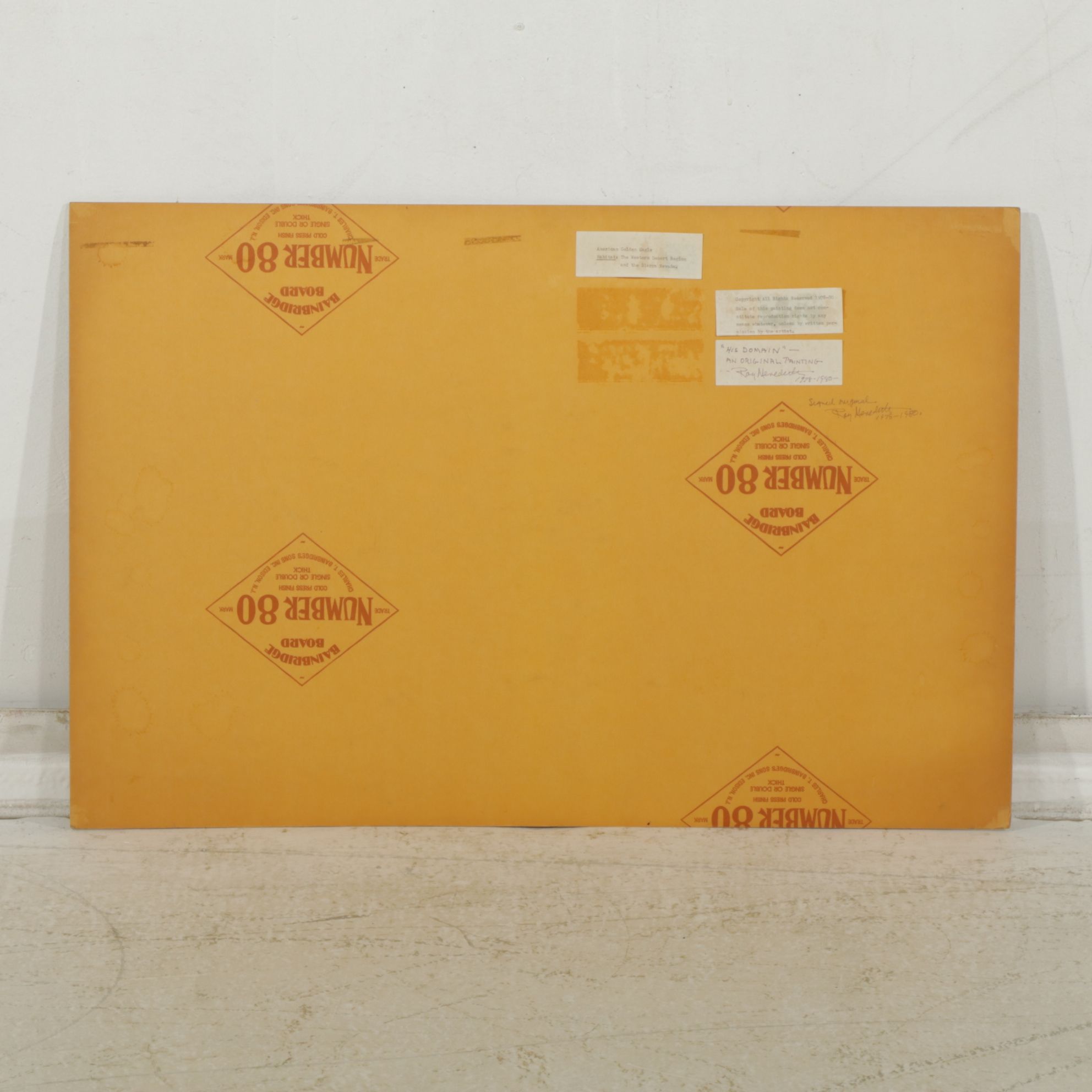 Roy Meredith "His Domain" Tempera Painting of American Golden Eagle, 1978