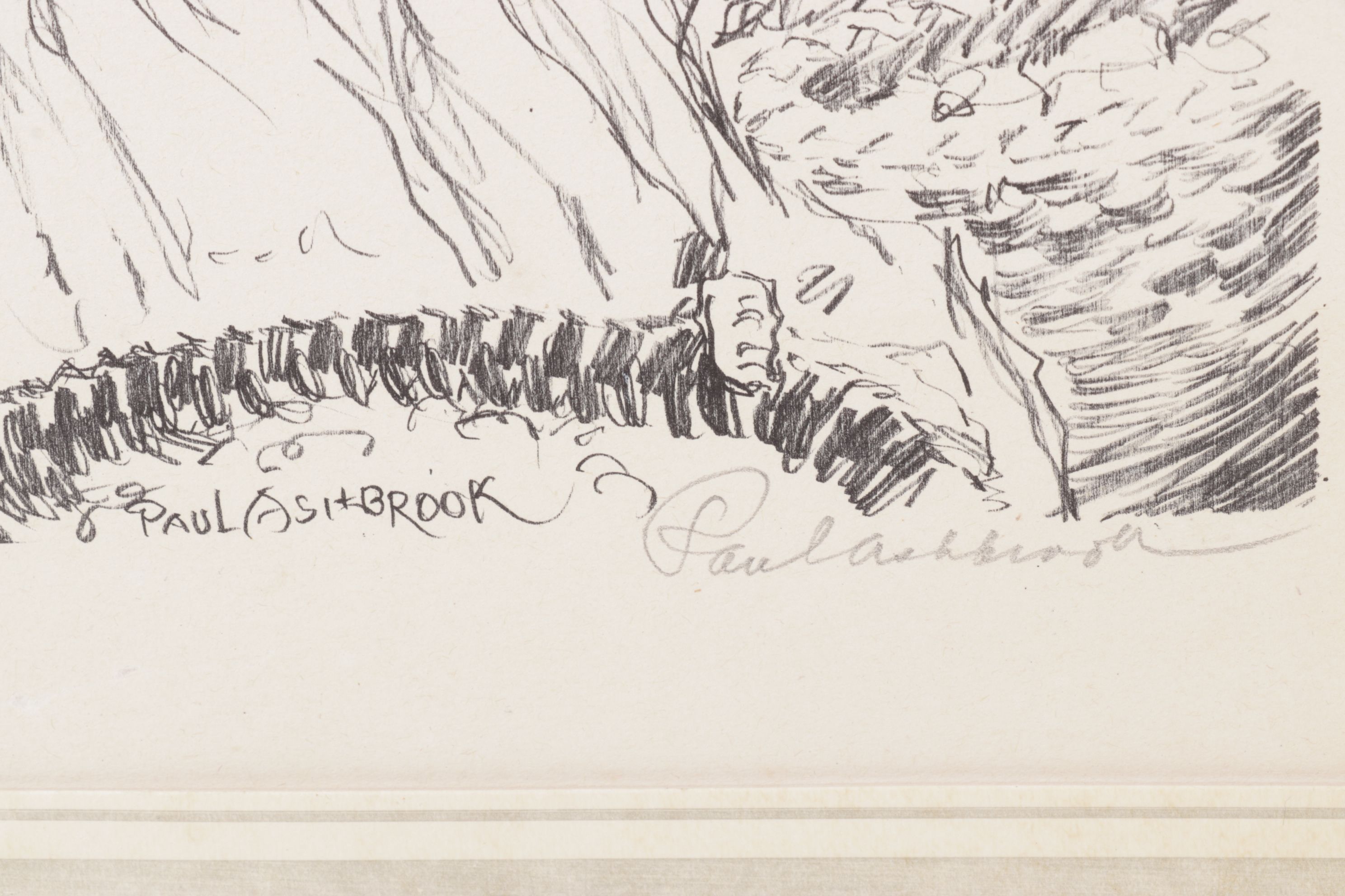 Paul Ashbrook Etching  "Mexican Market Scene," Early to Mid-20th Century