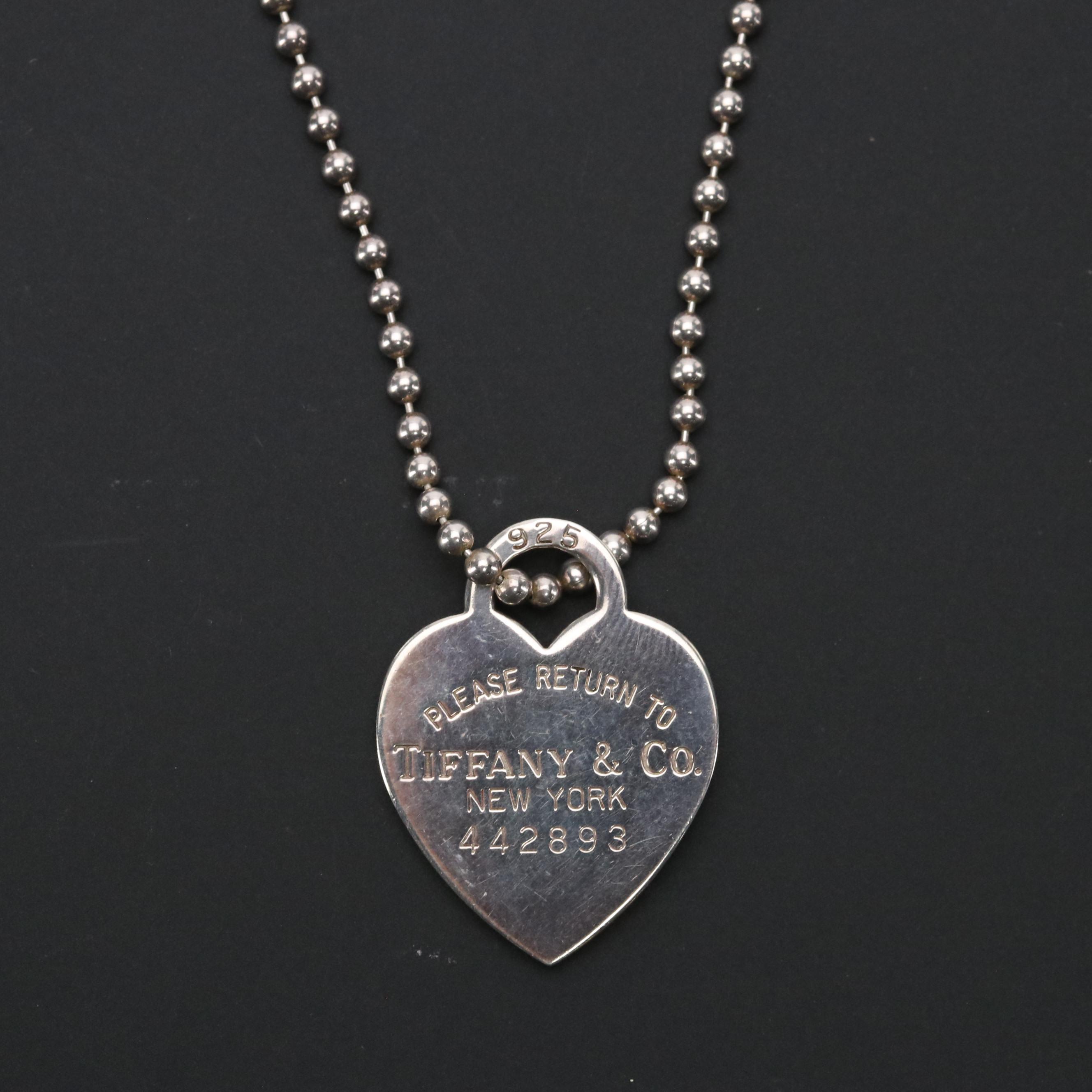 Tiffany & Co. Return to Tiffany Sterling Heart Tag Pendant Necklace