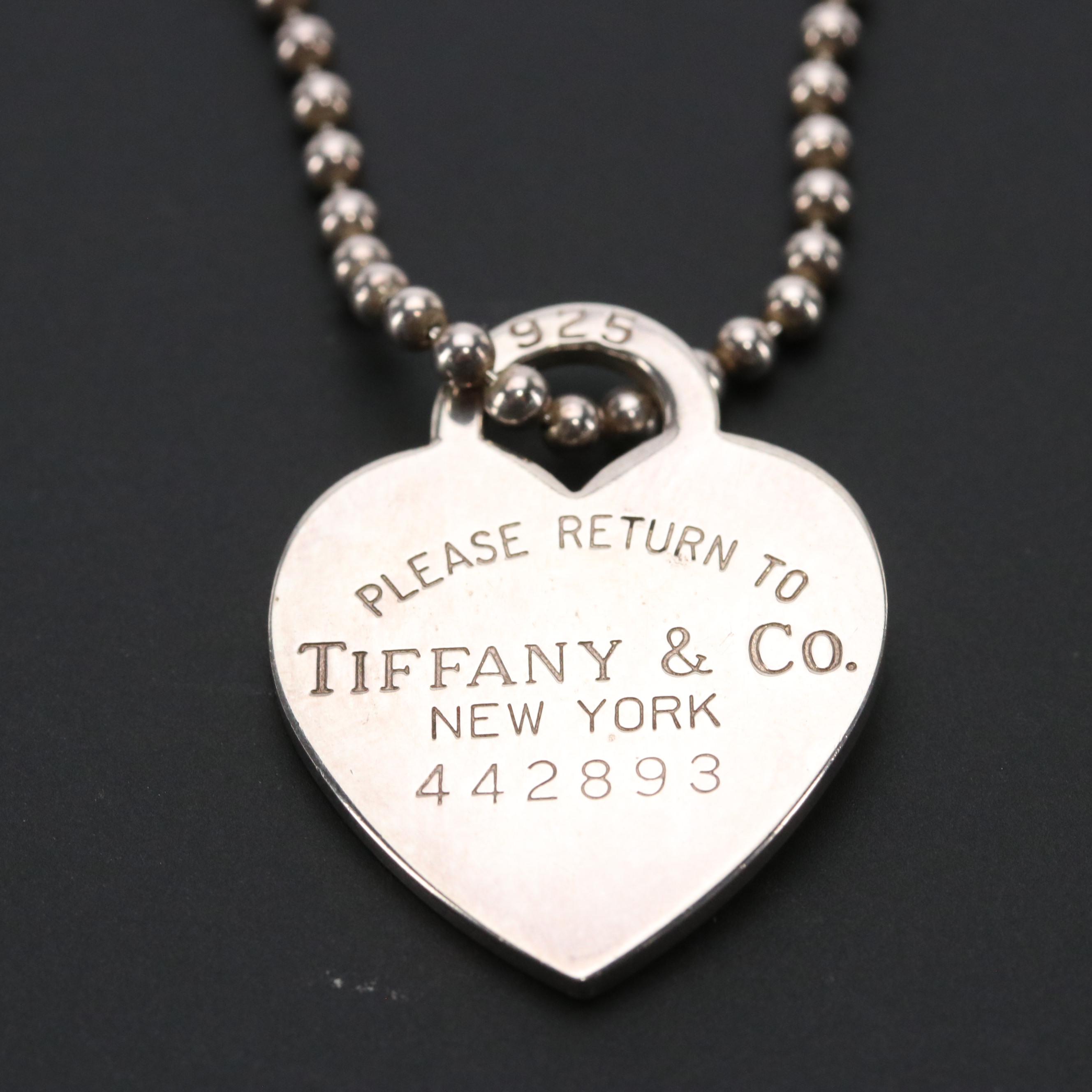 Tiffany & Co. Return to Tiffany Sterling Heart Tag Pendant Necklace