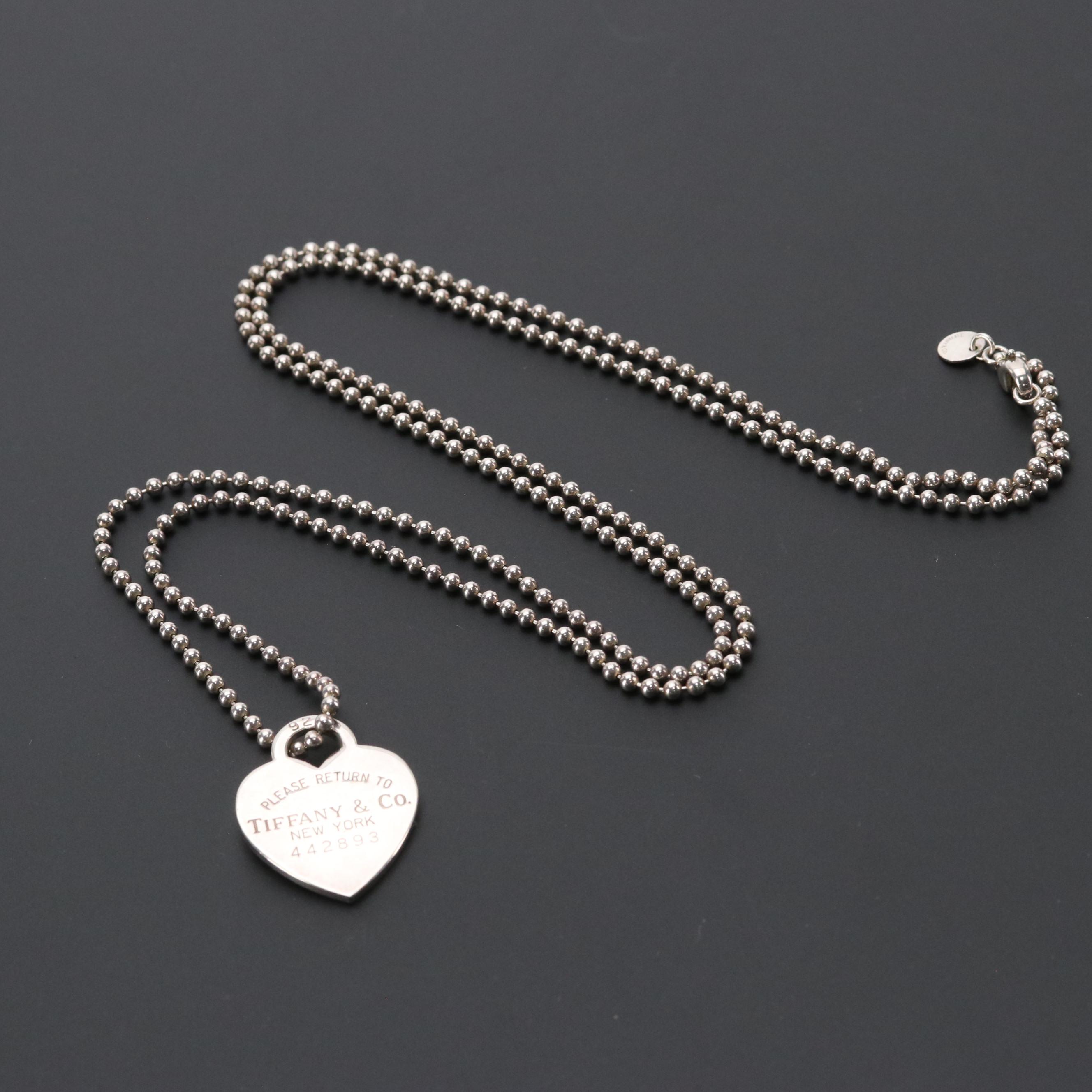 Tiffany & Co. Return to Tiffany Sterling Heart Tag Pendant Necklace