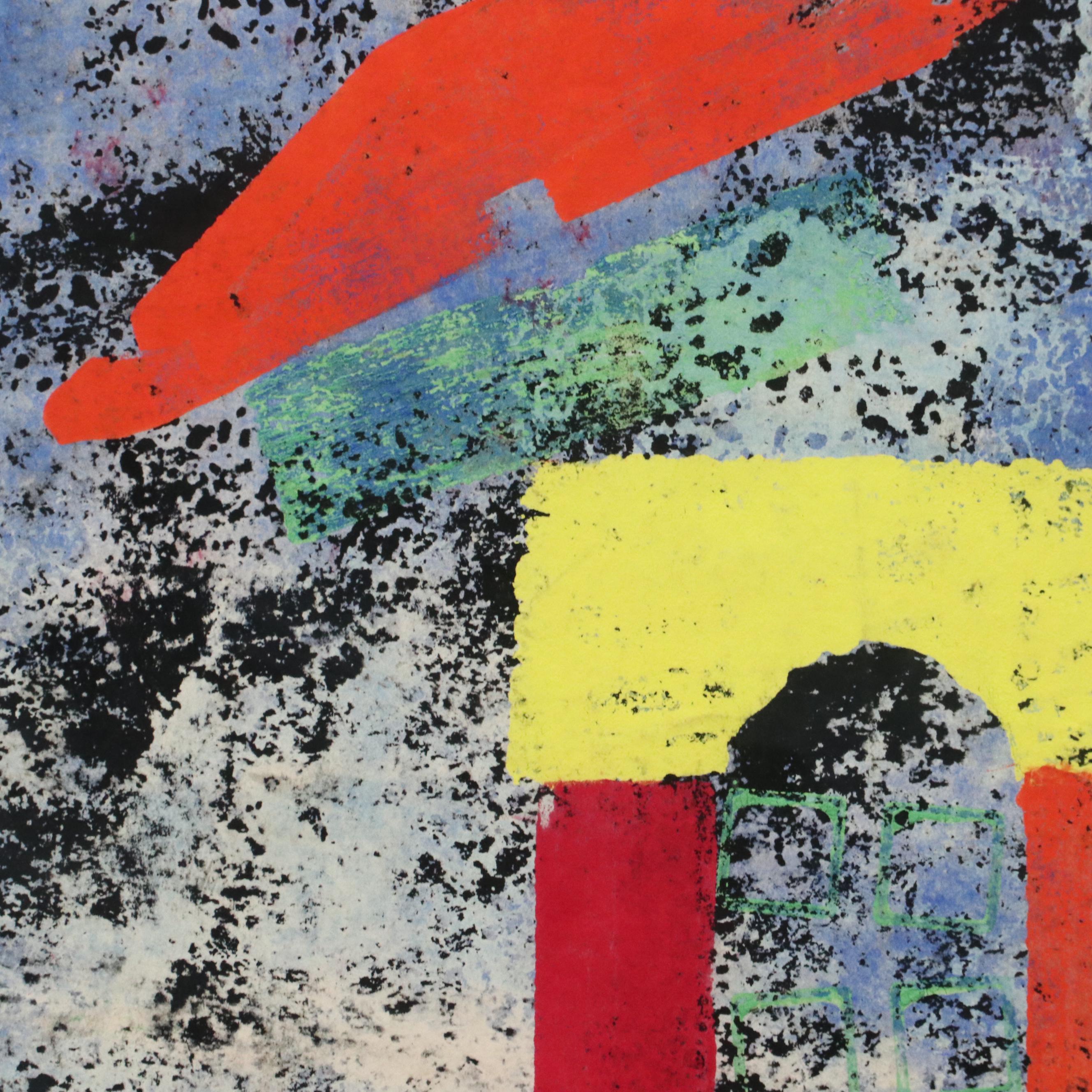 Fred R. Schwartz Modern Mixed Media Painting of Matador, 1953