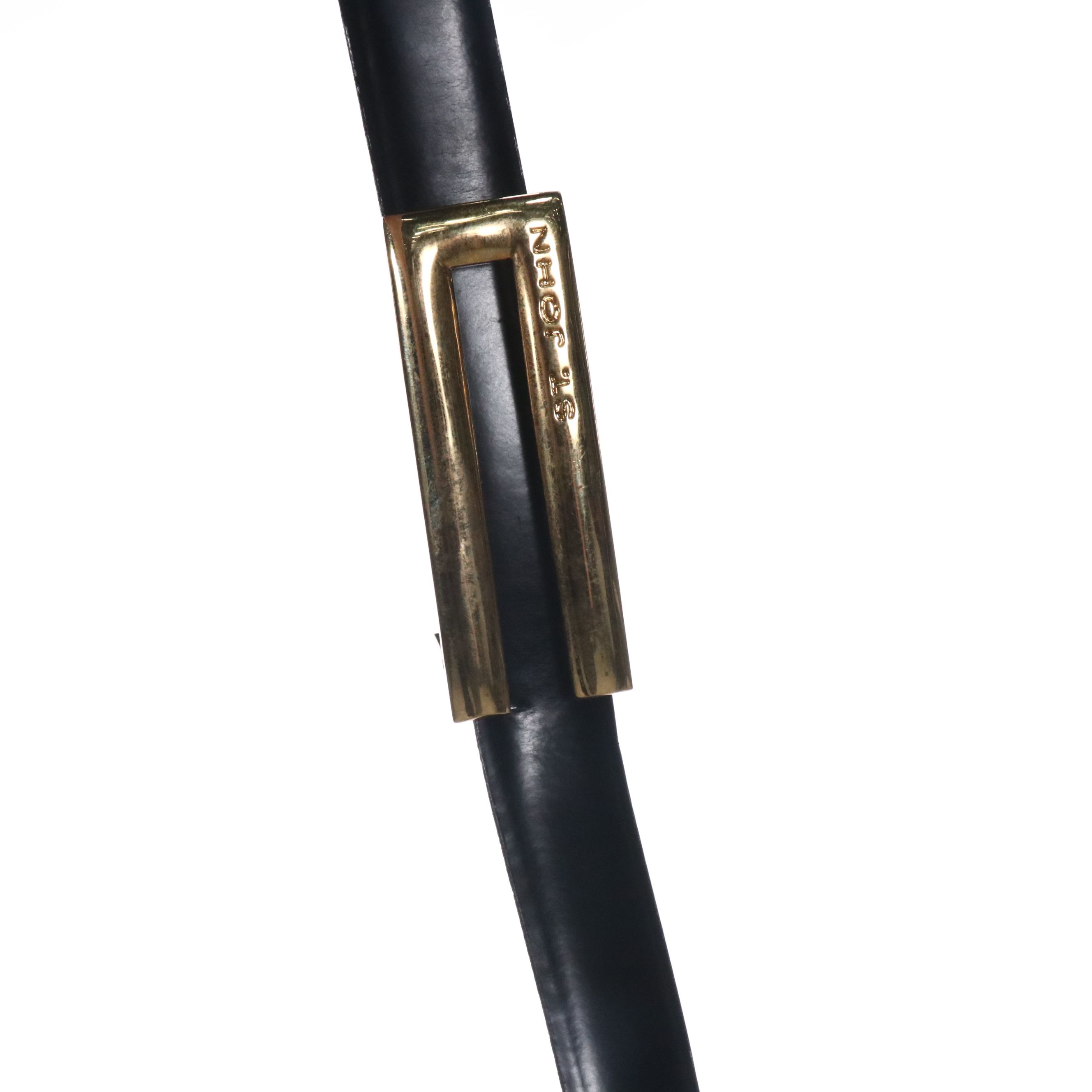 St. John Black Knit Vest and Belted Strapless Dress