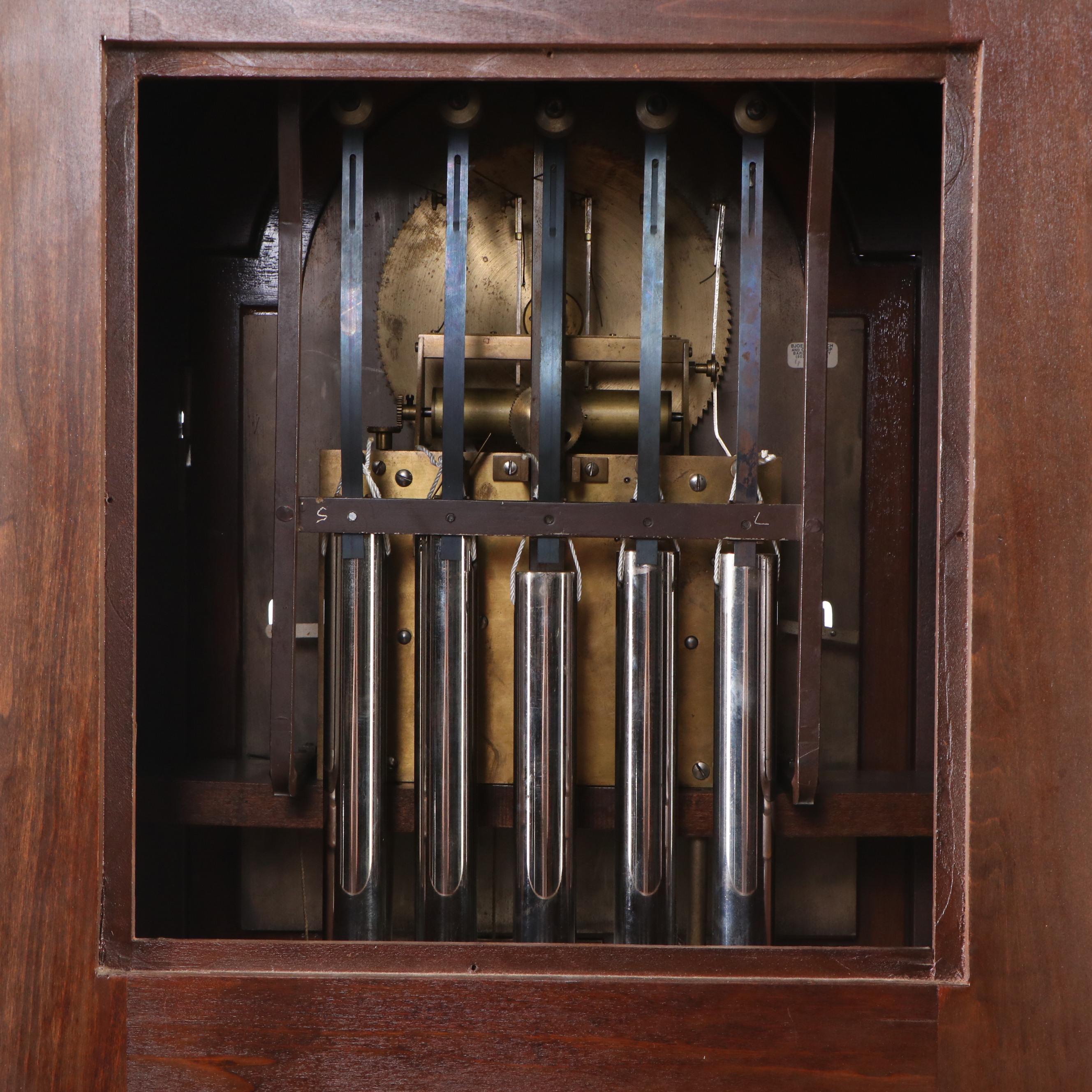 The Herschede Hall Clock Co. Mahogany Grandfather Clock, Early 20th Century