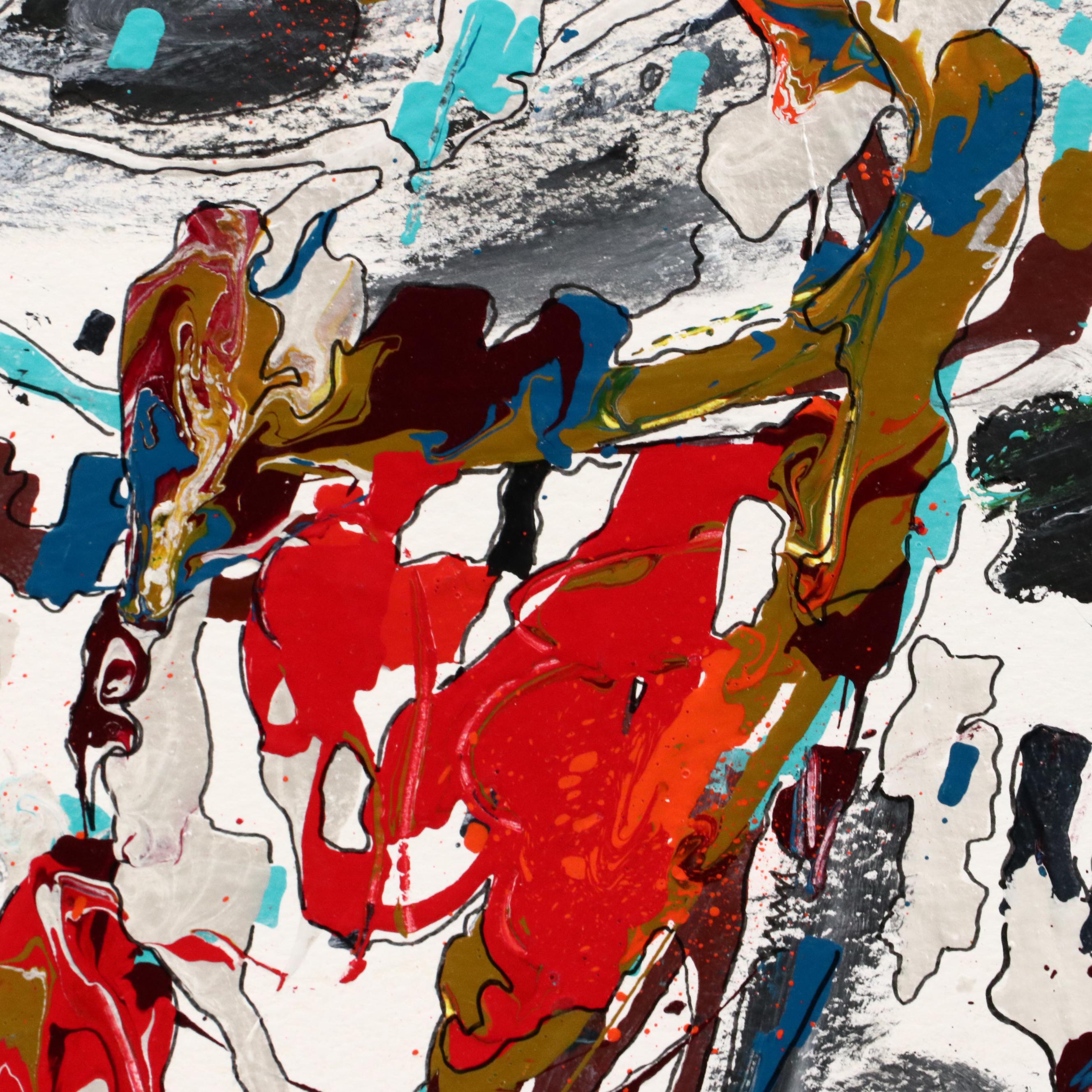 Hilda Epner Abstract Oil Painting, Late 20th Century