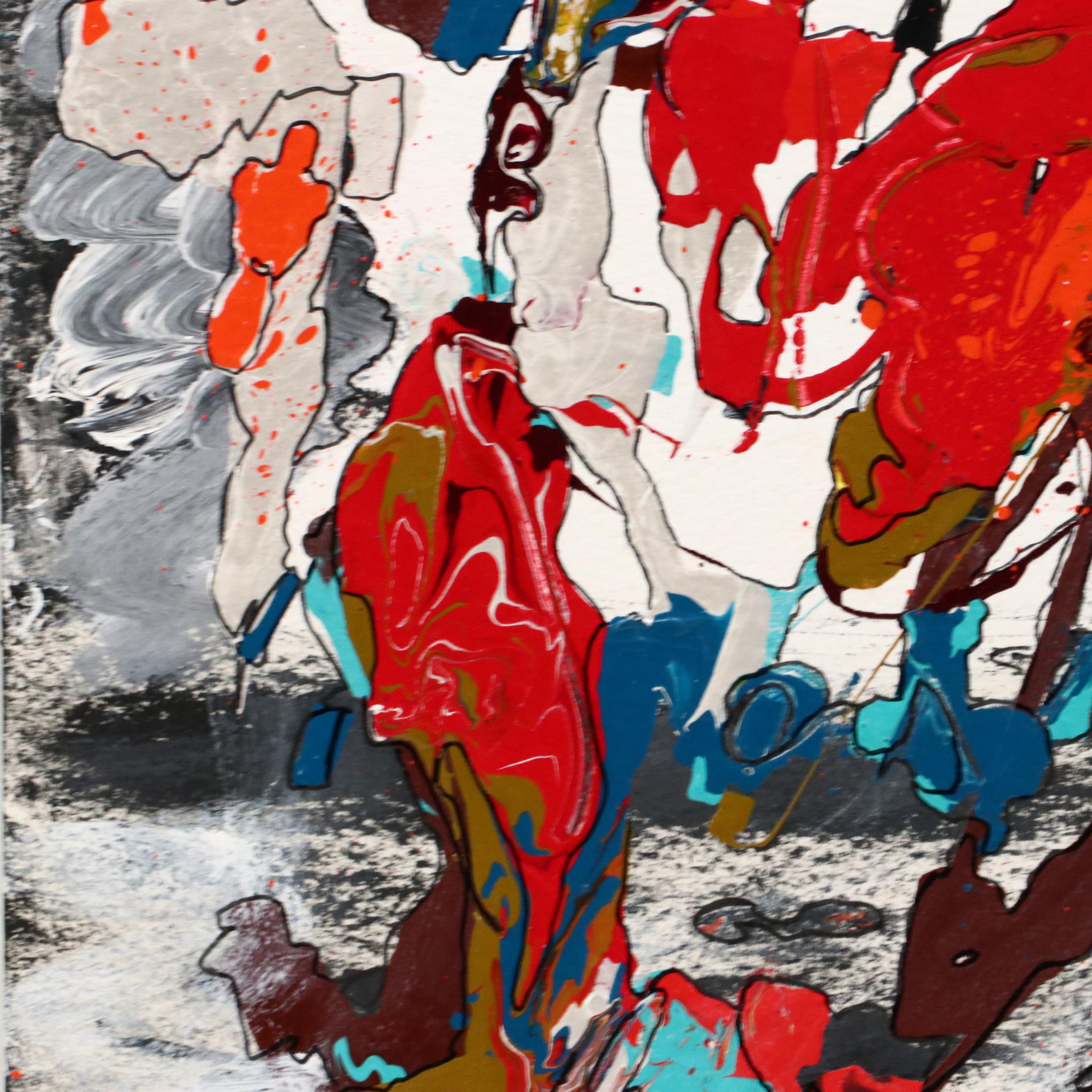 Hilda Epner Abstract Oil Painting, Late 20th Century