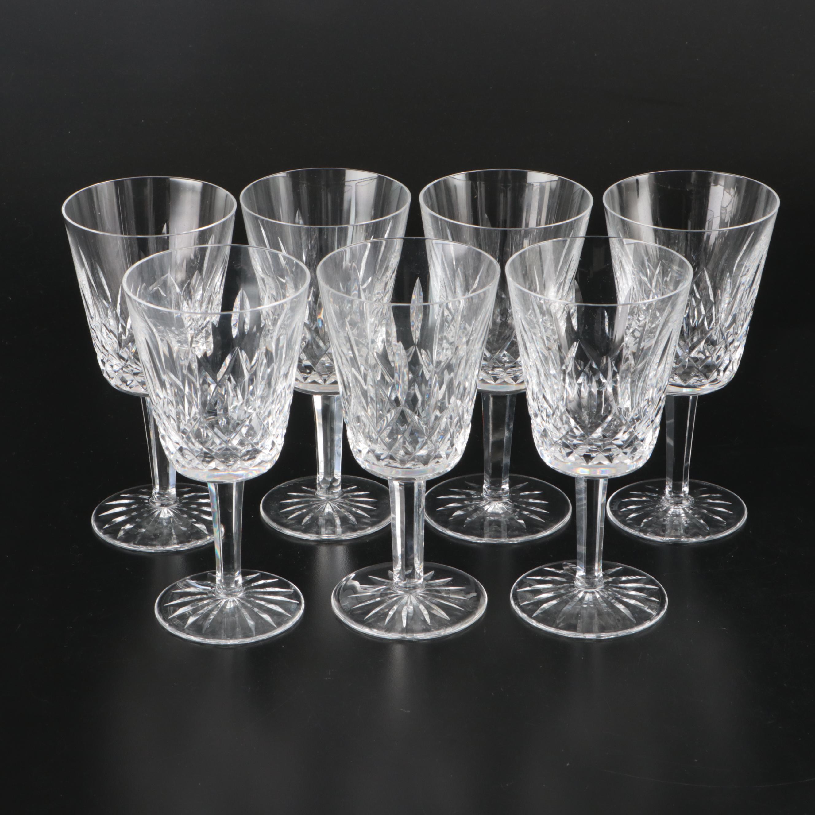 Waterford "Lismore" Crystal Water Goblets