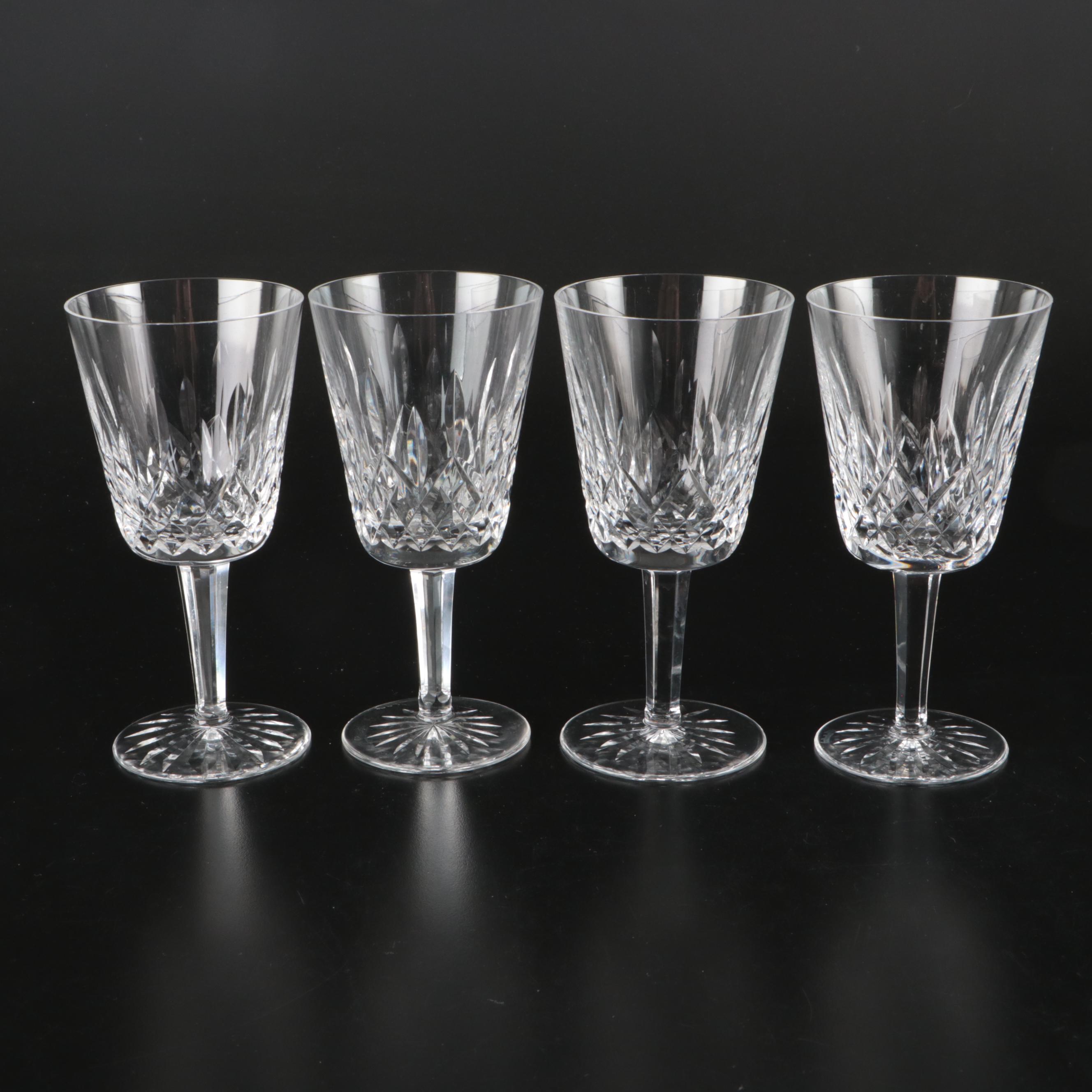 Waterford "Lismore" Crystal Water Goblets