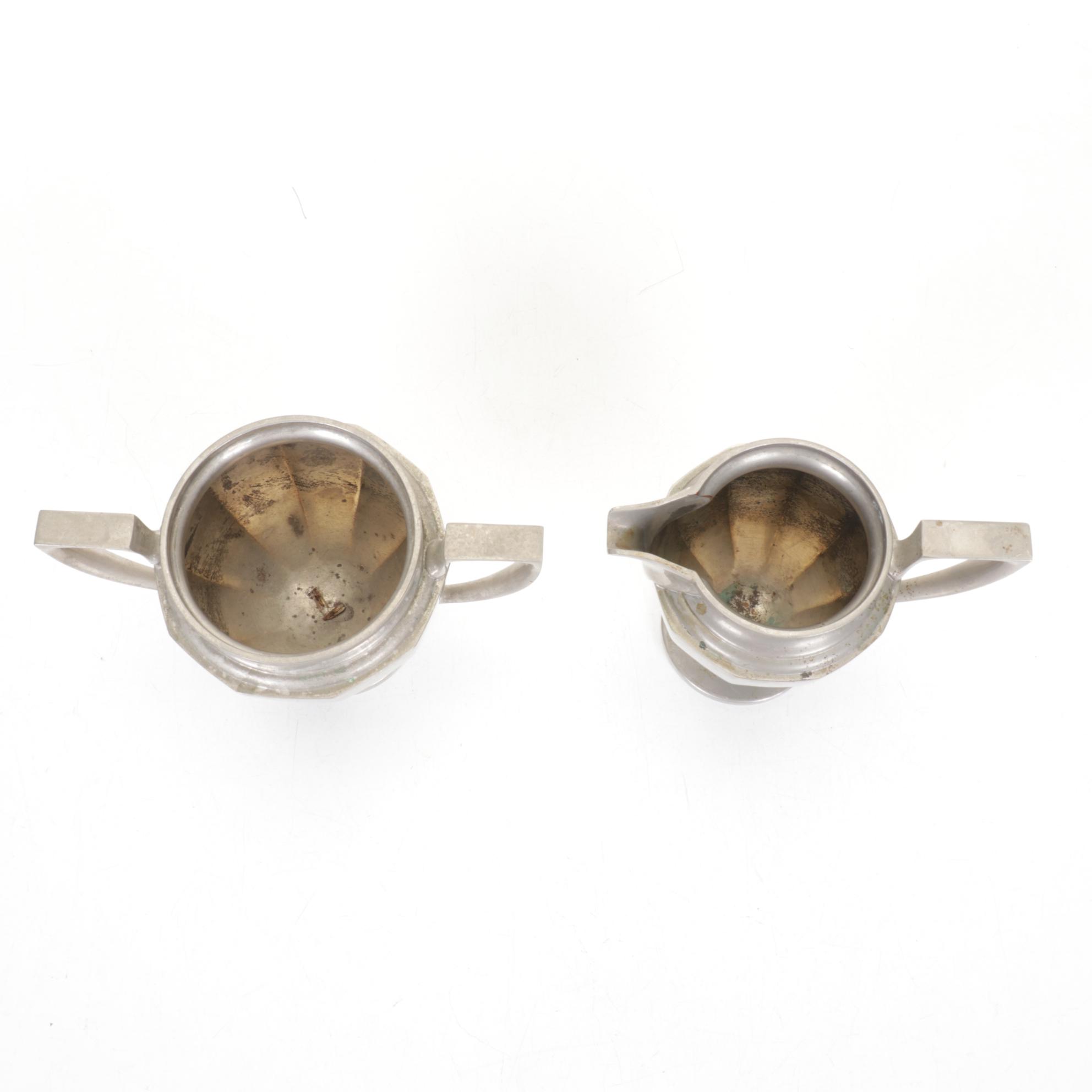 Pewter Sugar & Creamer, Copper Candlesticks, and More