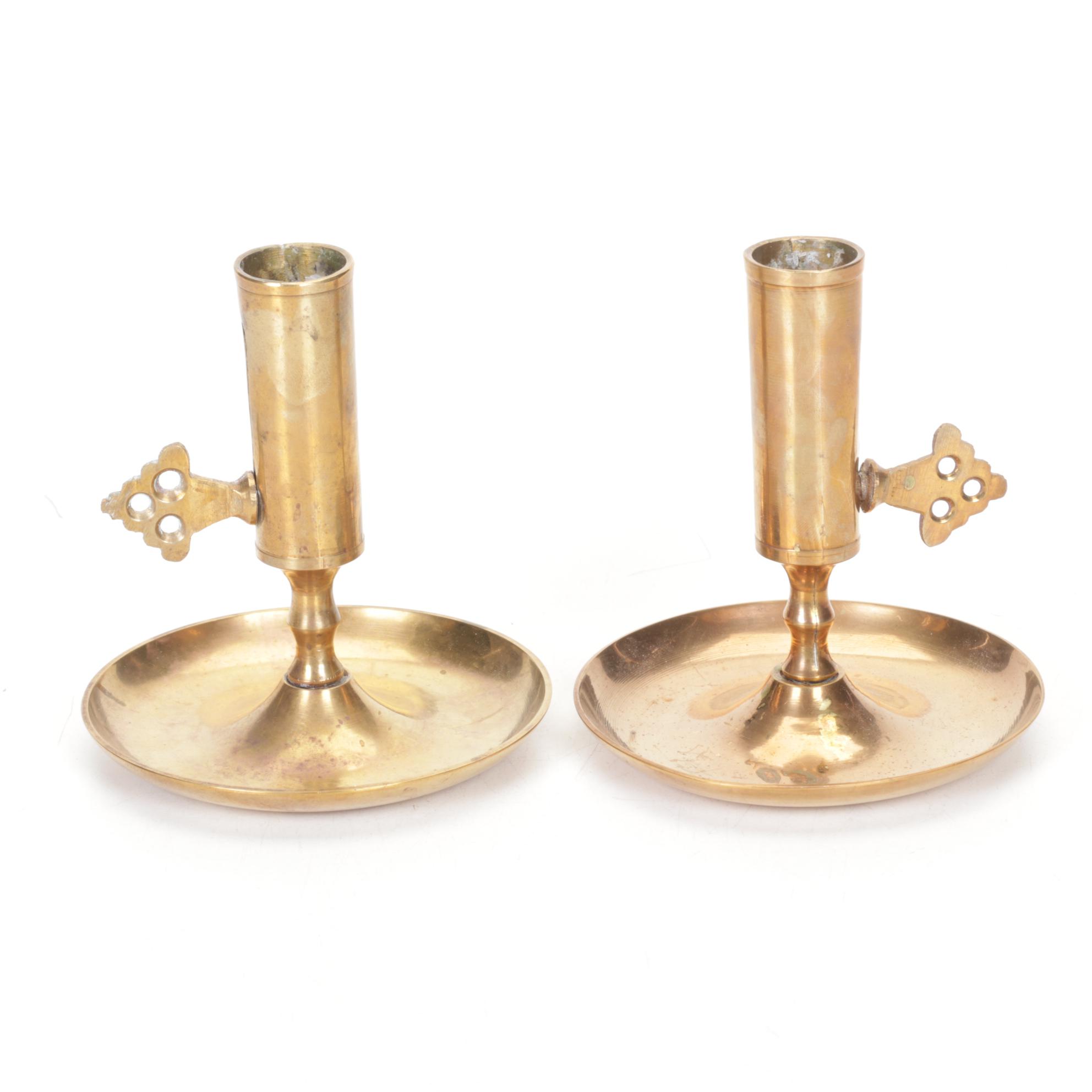 Pewter Sugar & Creamer, Copper Candlesticks, and More