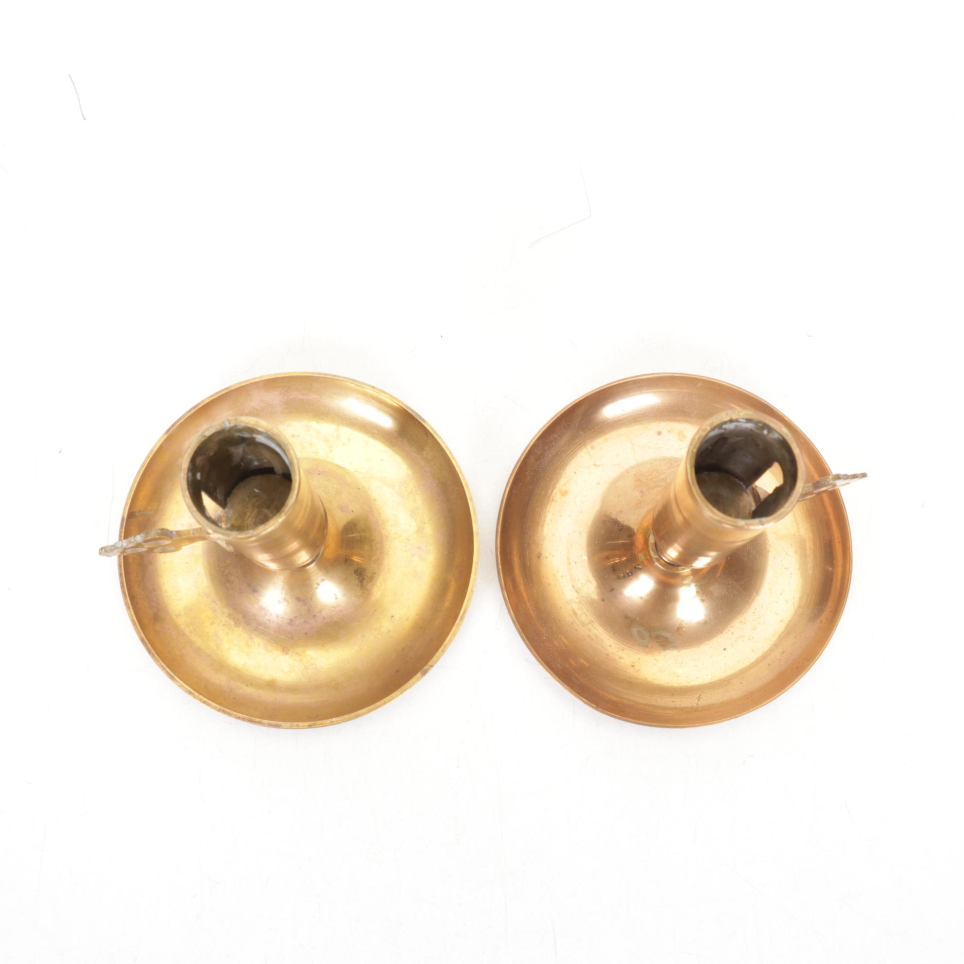 Pewter Sugar & Creamer, Copper Candlesticks, and More